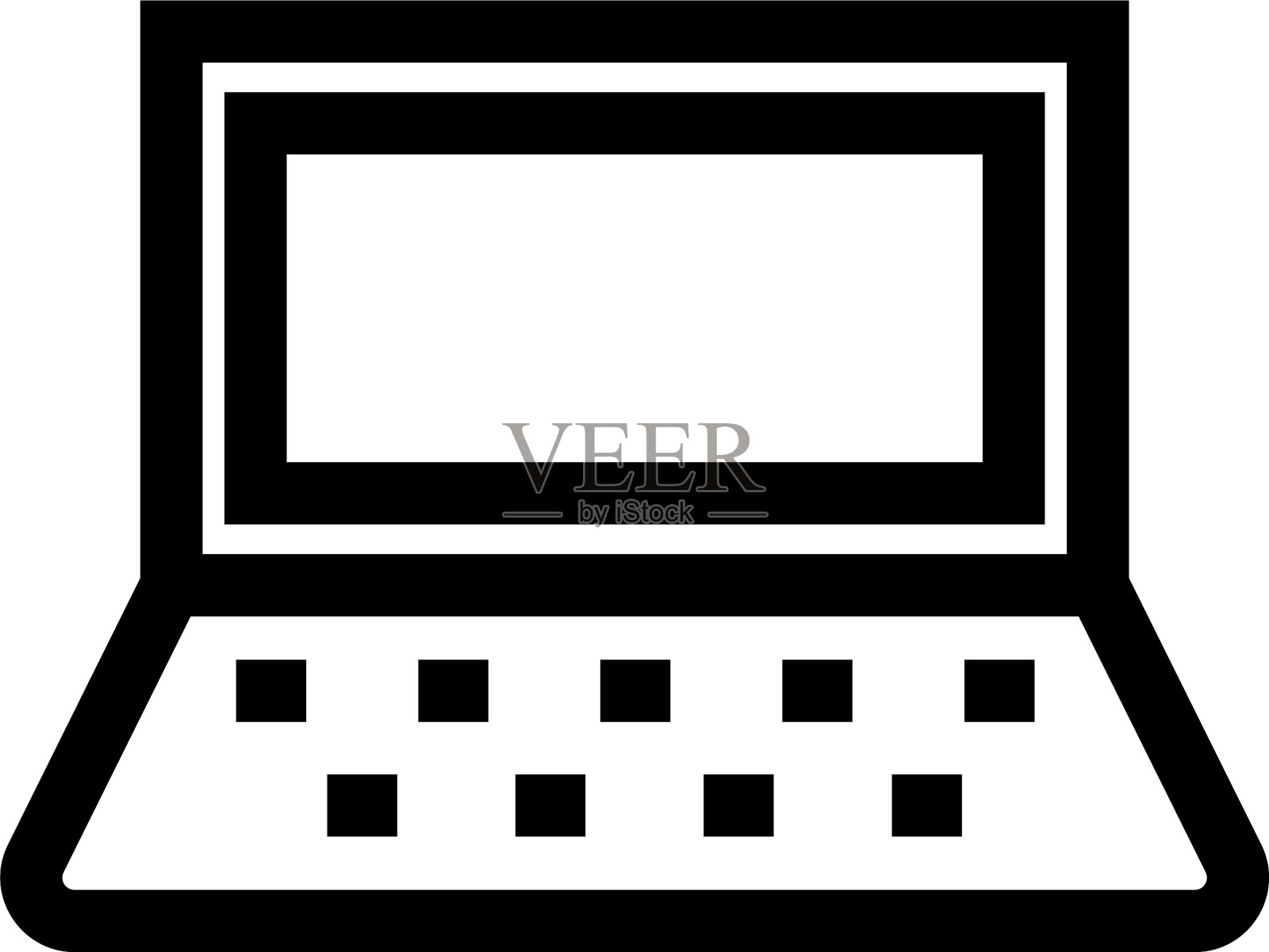 笔记本电脑图标或标志孤立符号符号图标素材