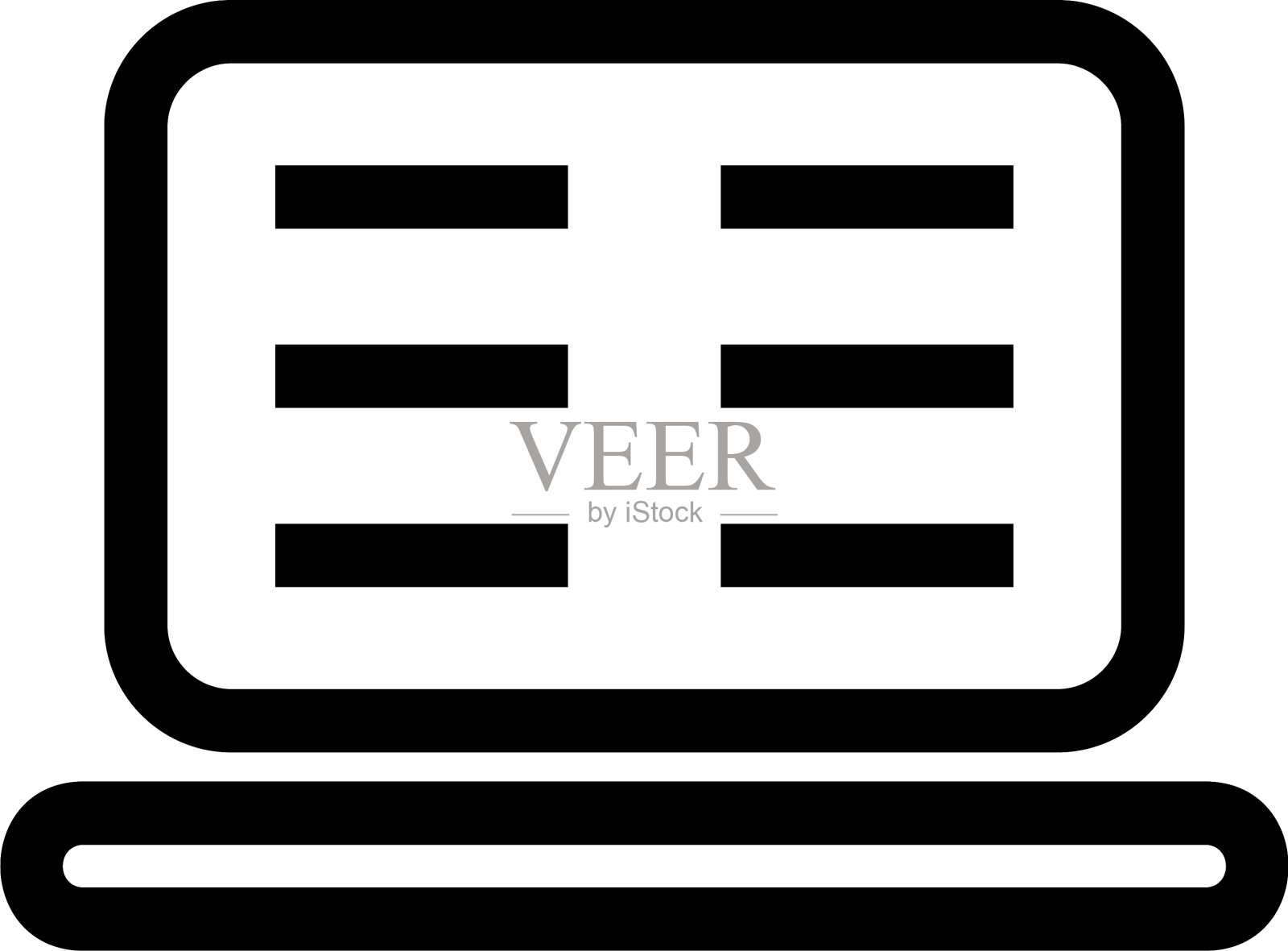 笔记本电脑图标或标志孤立符号符号图标素材