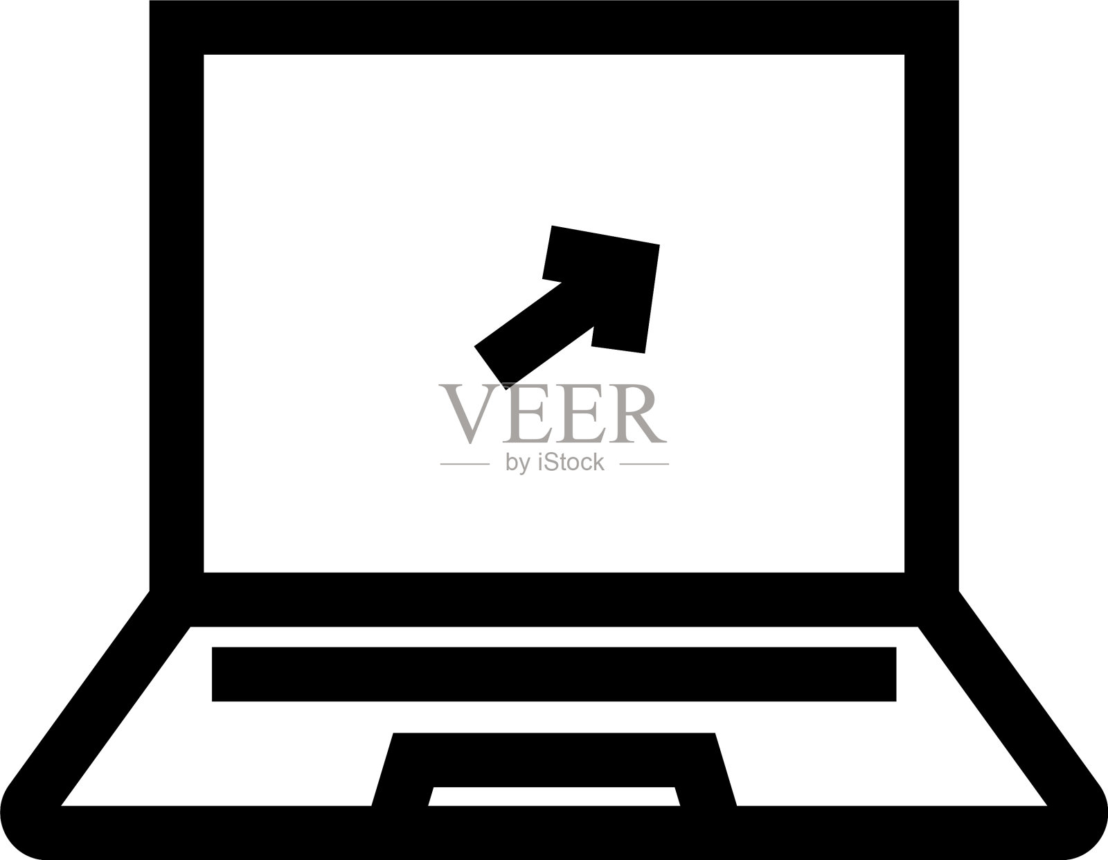 笔记本电脑图标或标志孤立符号符号图标素材