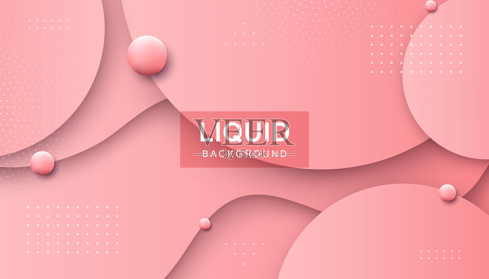 粉色抽象液体背景。现代形状的概念。插画图片素材