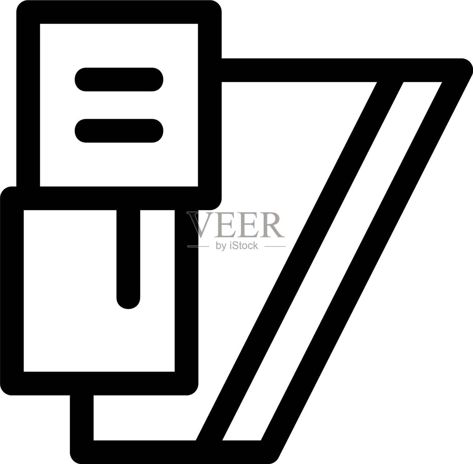 钉枪图标或标志孤立标志符号图标素材