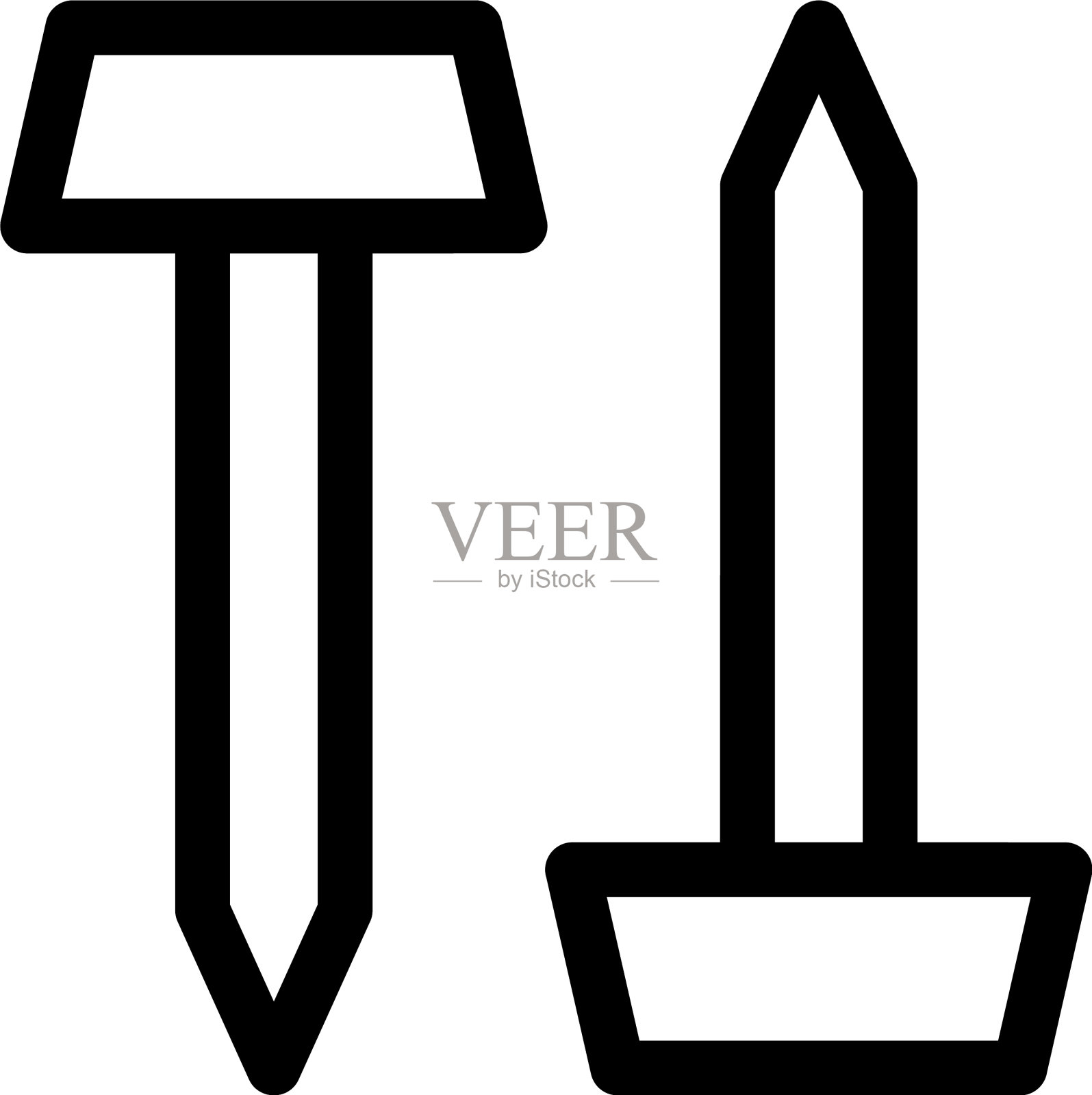 钉子图标或标志孤立的标志符号图标素材