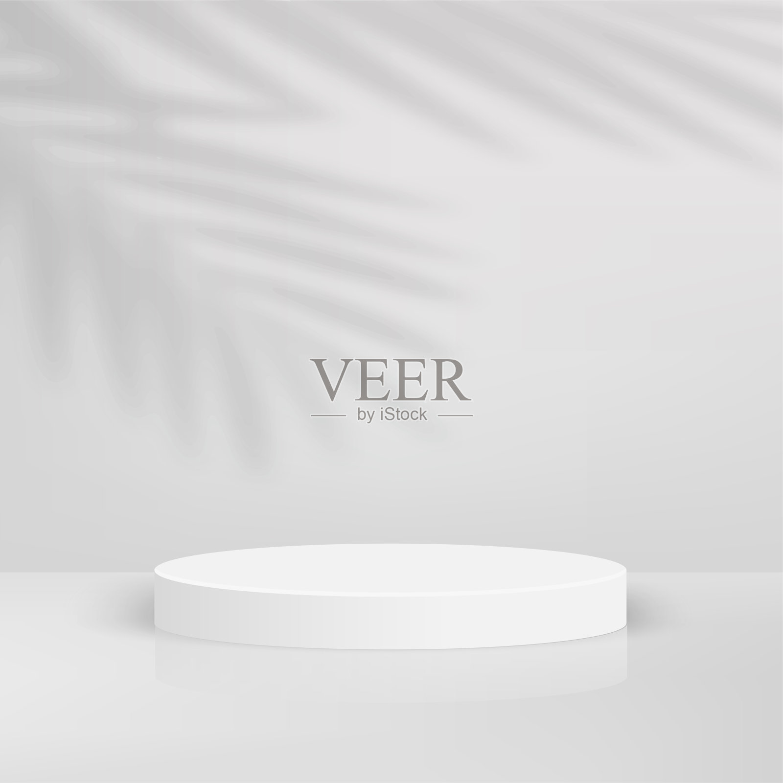 抽象背景与白色几何三维讲台。矢量插图。插画图片素材