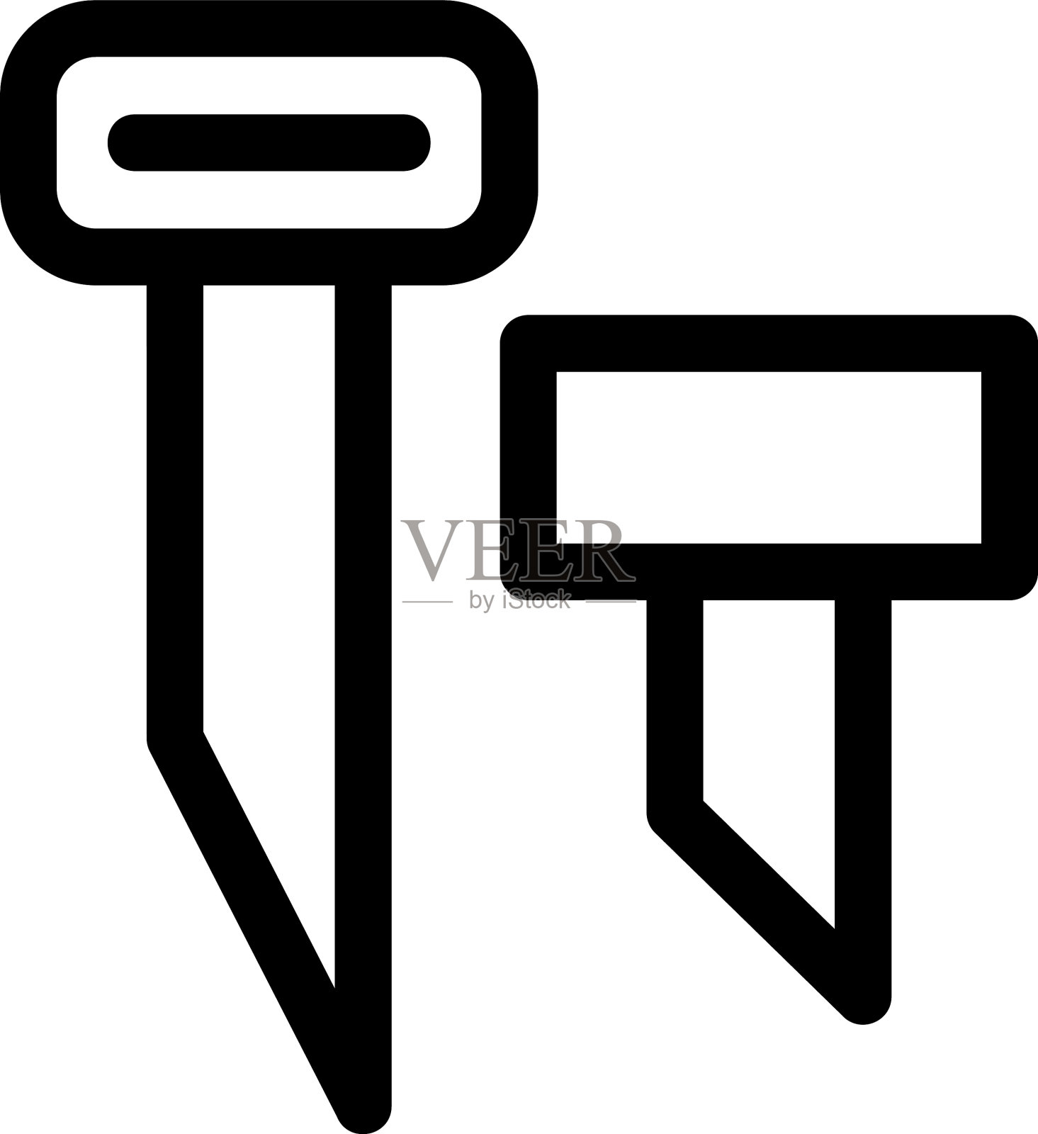 钉子图标或标志孤立的标志符号图标素材