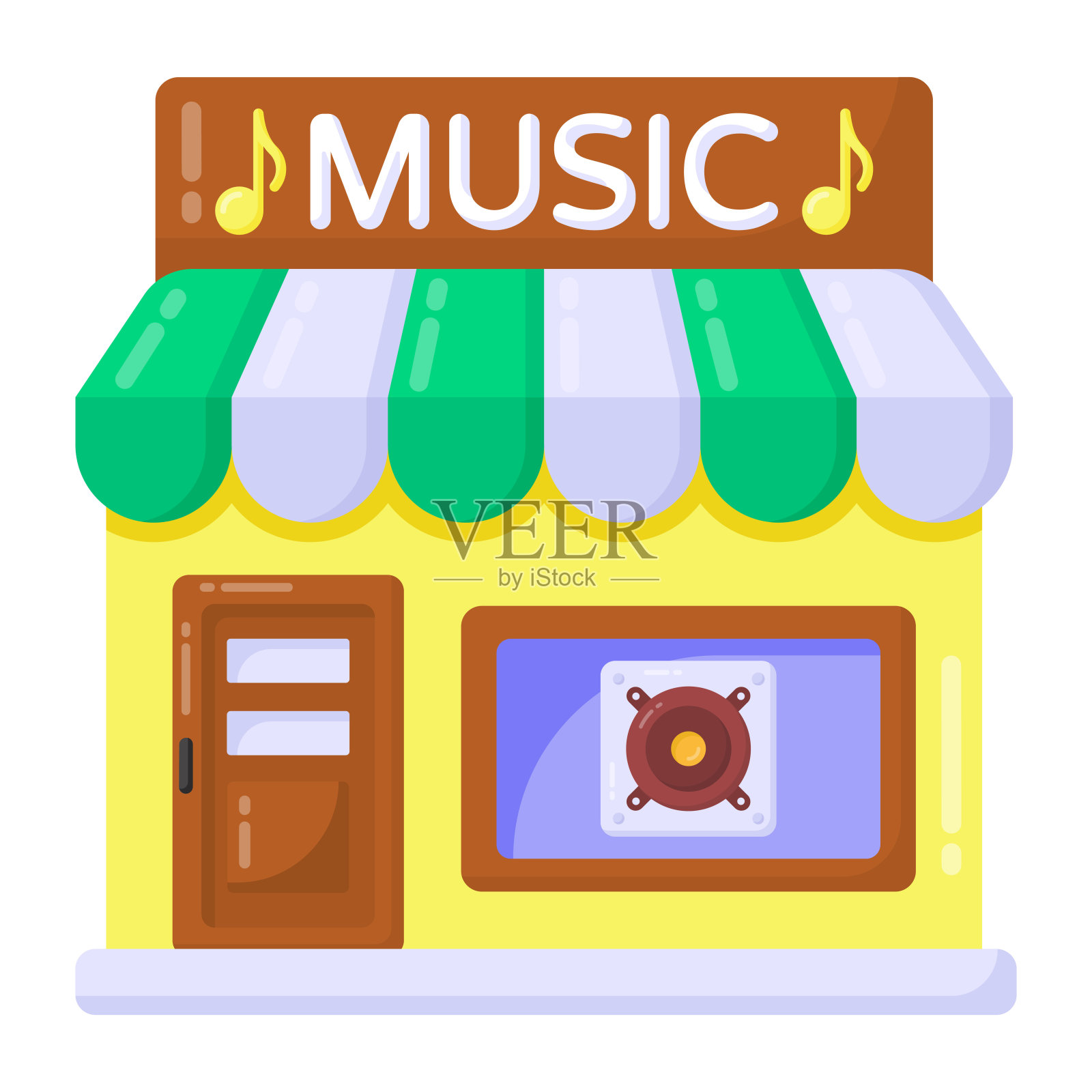 音乐商店插画图片素材