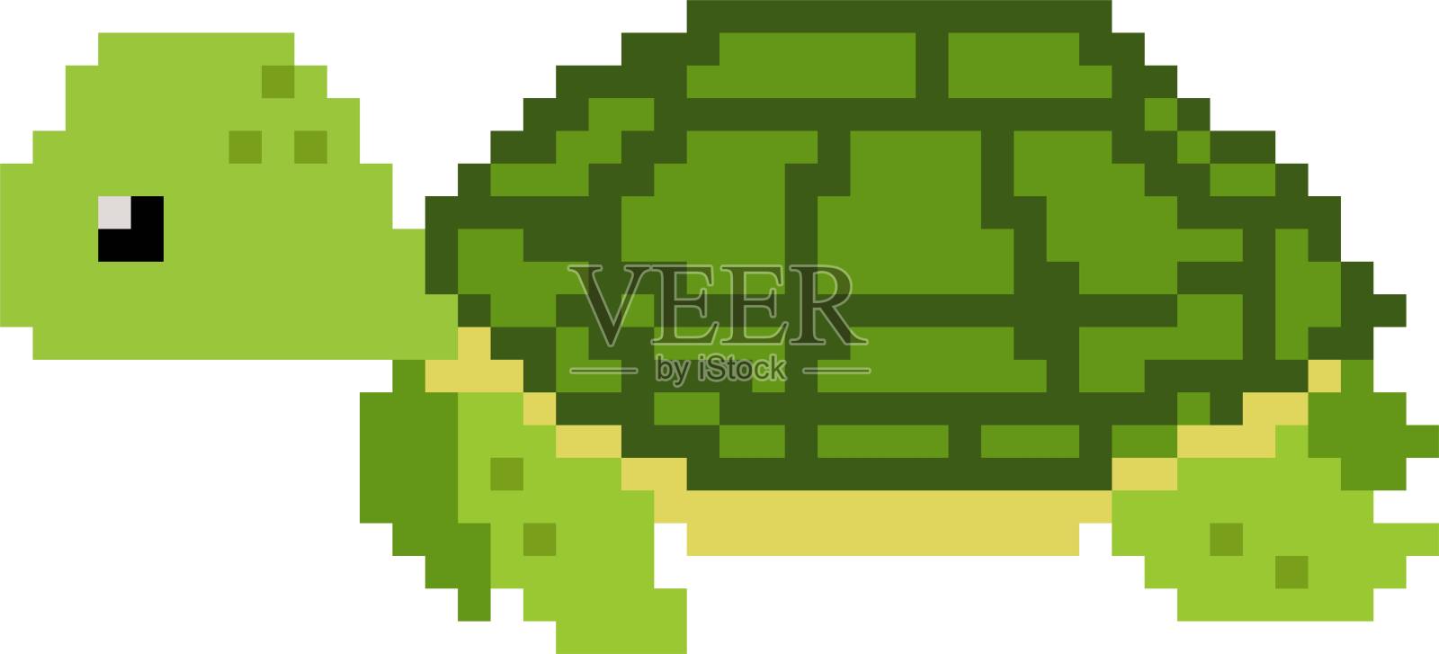 像素的乌龟插画图片素材