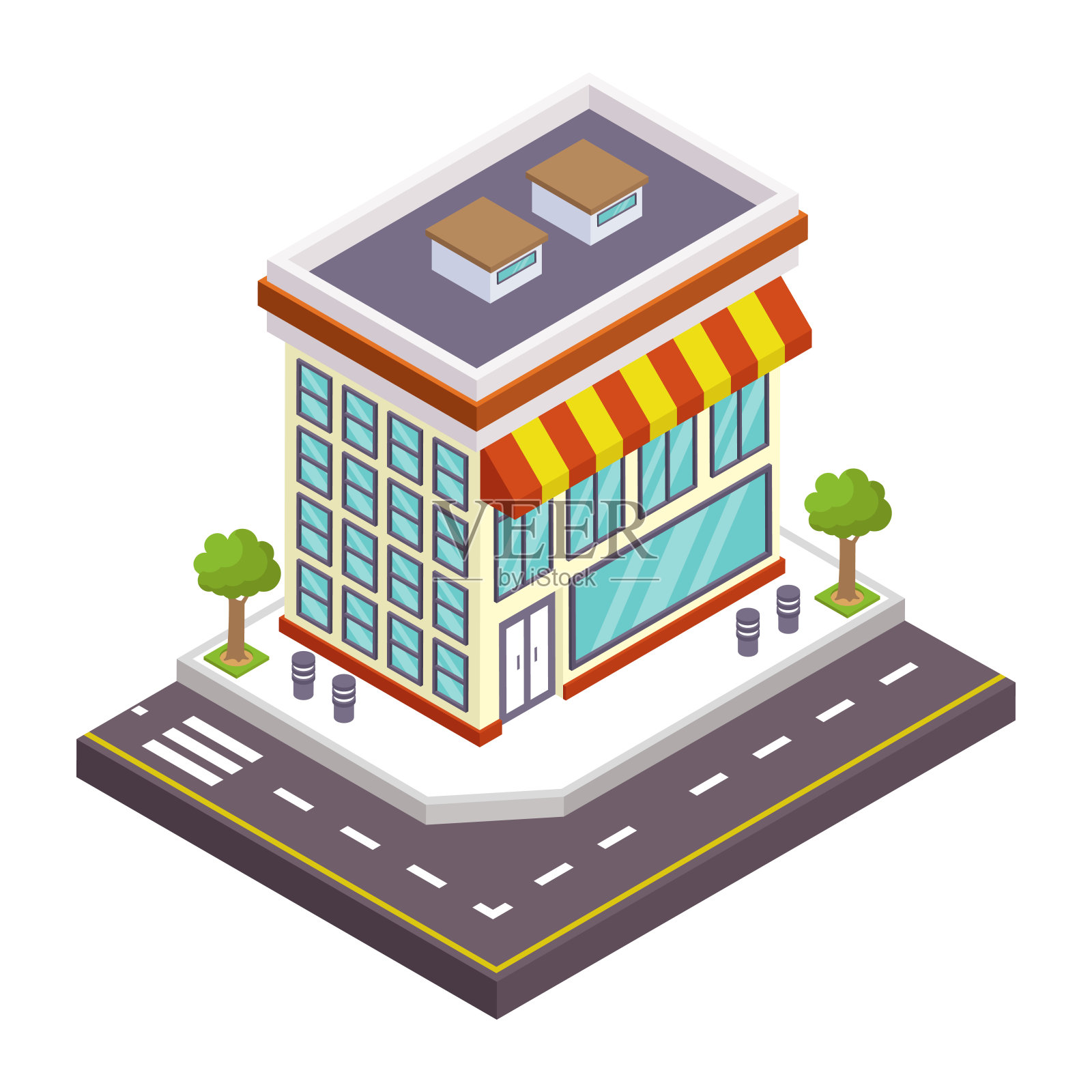 建筑插画图片素材