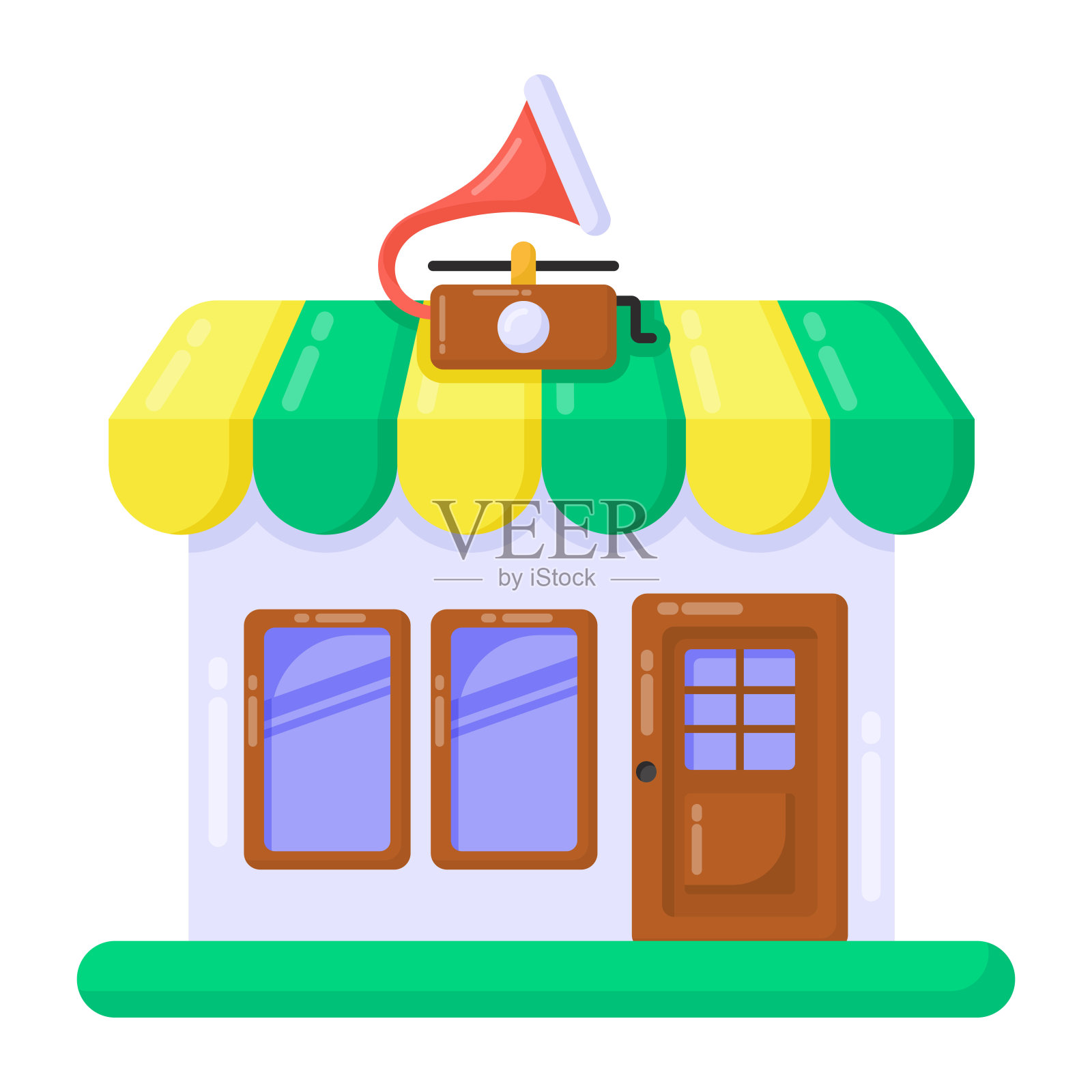 音乐商店插画图片素材