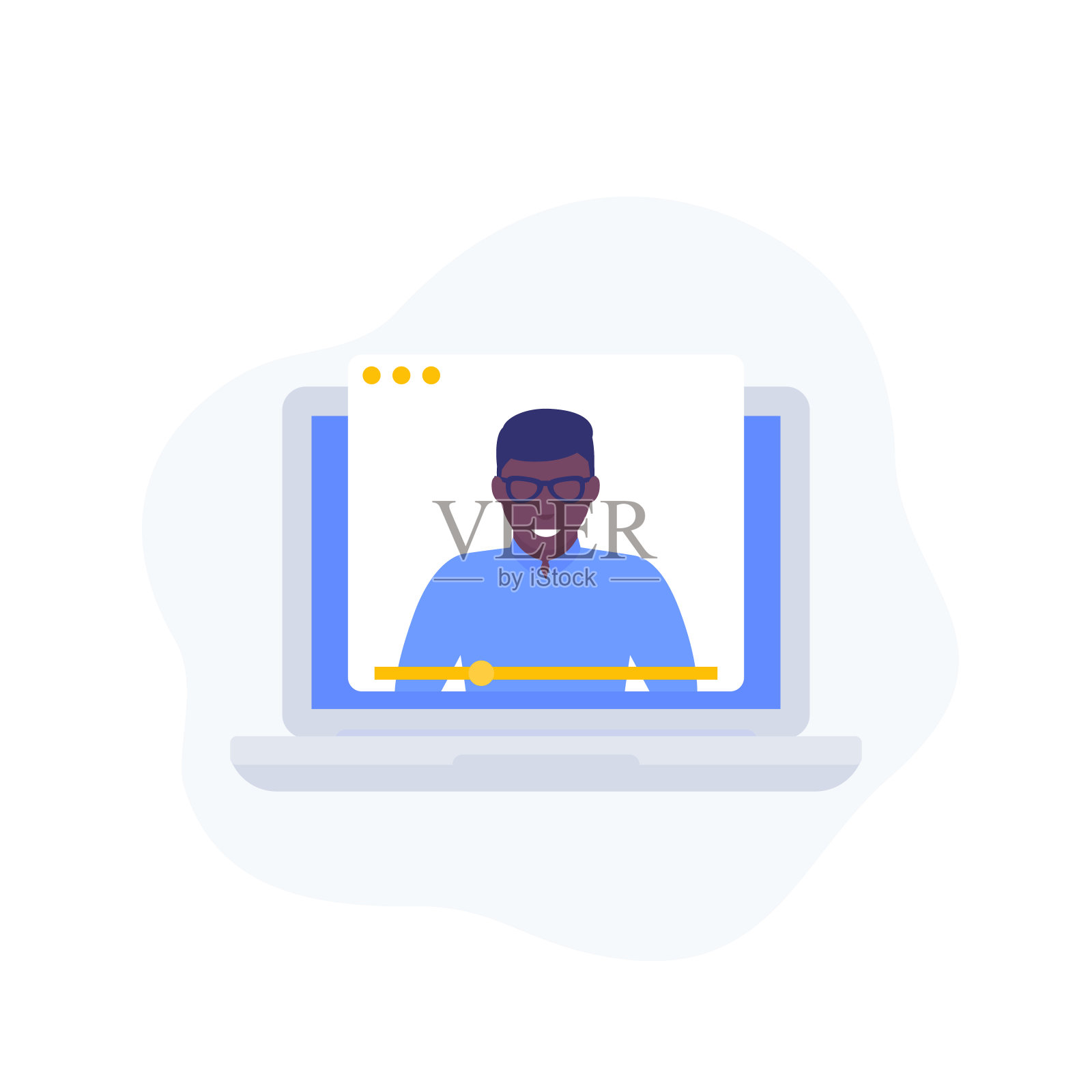 网络研讨会，在线教育，远程培训和电子学习矢量插图插画图片素材