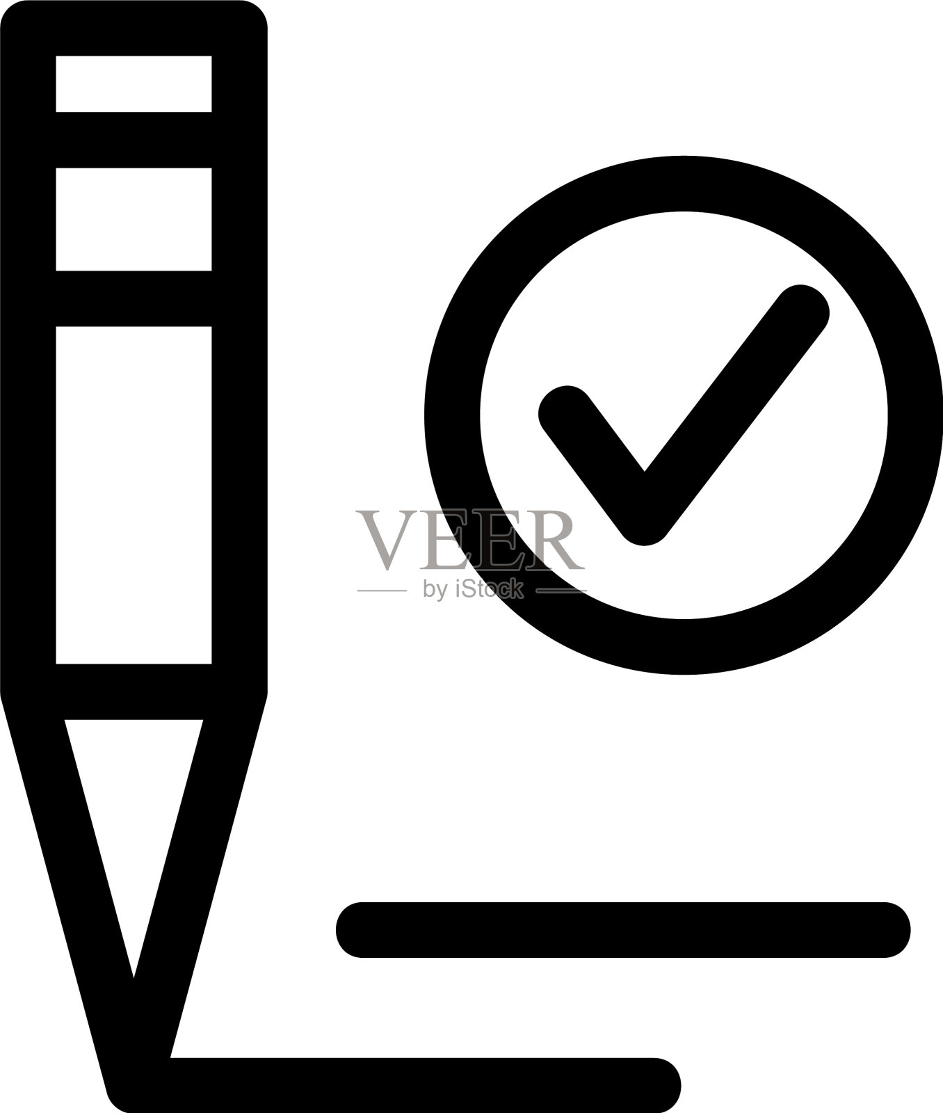 铅笔图标或标志孤立的标志符号图标素材