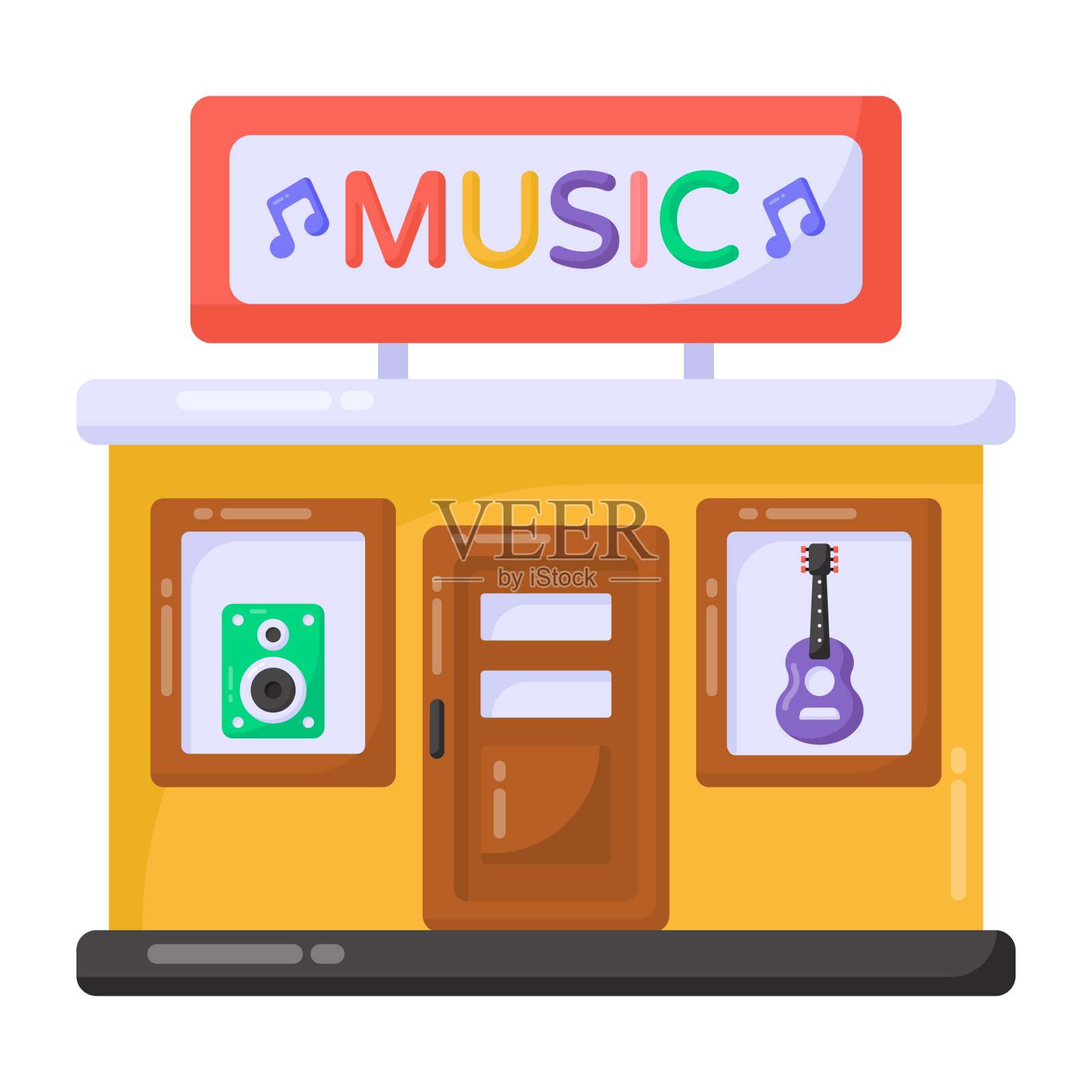 音乐商店插画图片素材