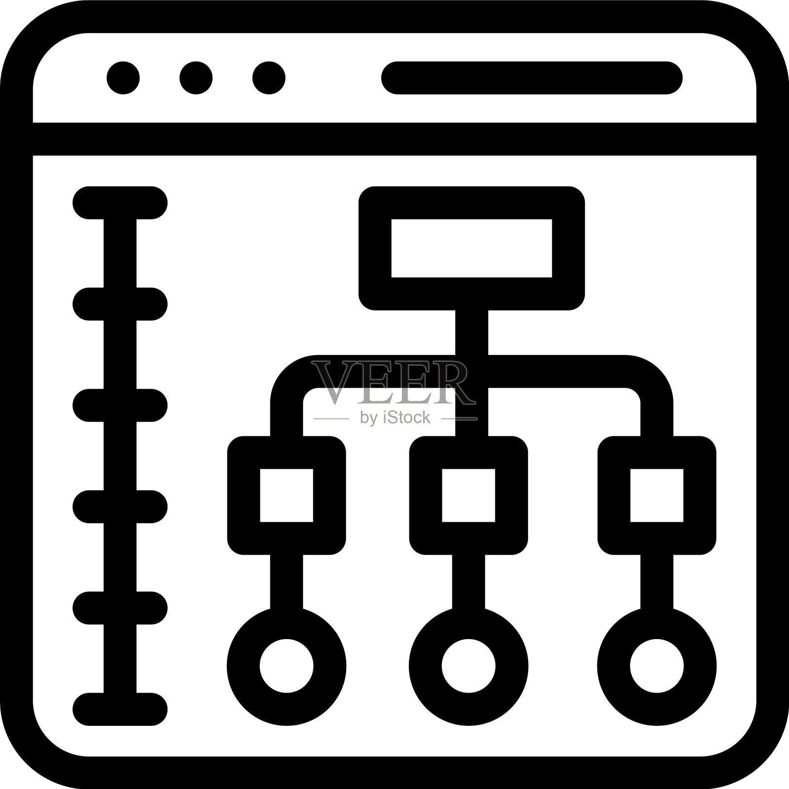 网络层次结构图标素材