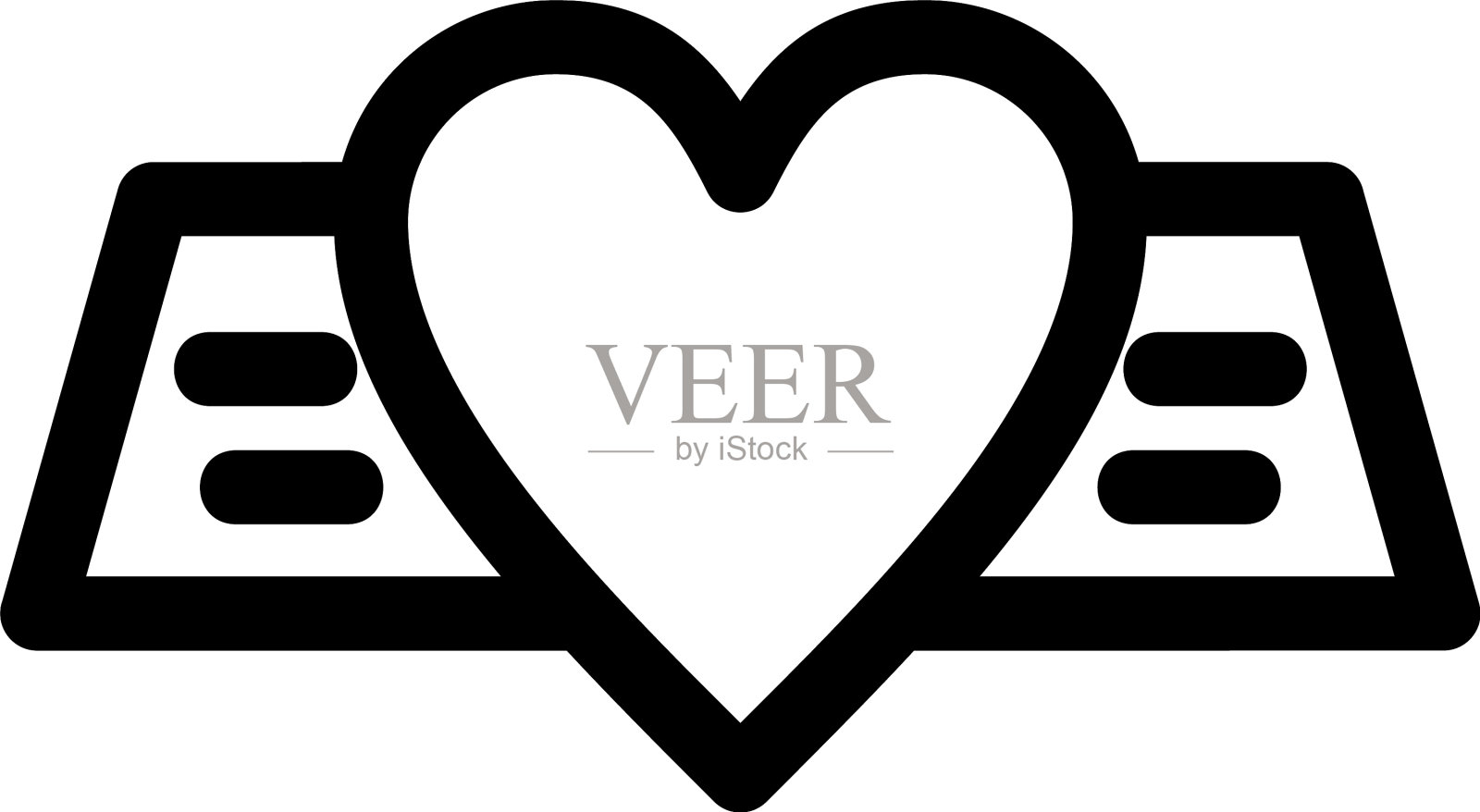 浪漫的标志或标志孤立的标志符号图标素材