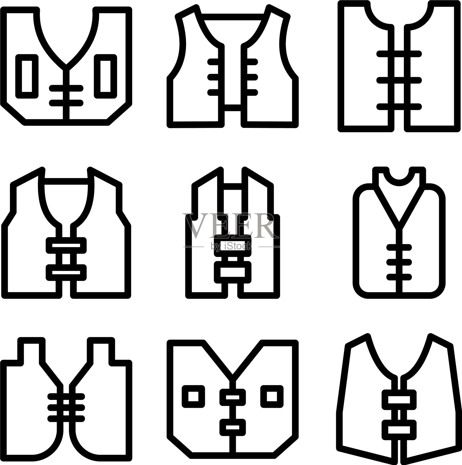 背心图标或标志孤立标志符号插画图片素材