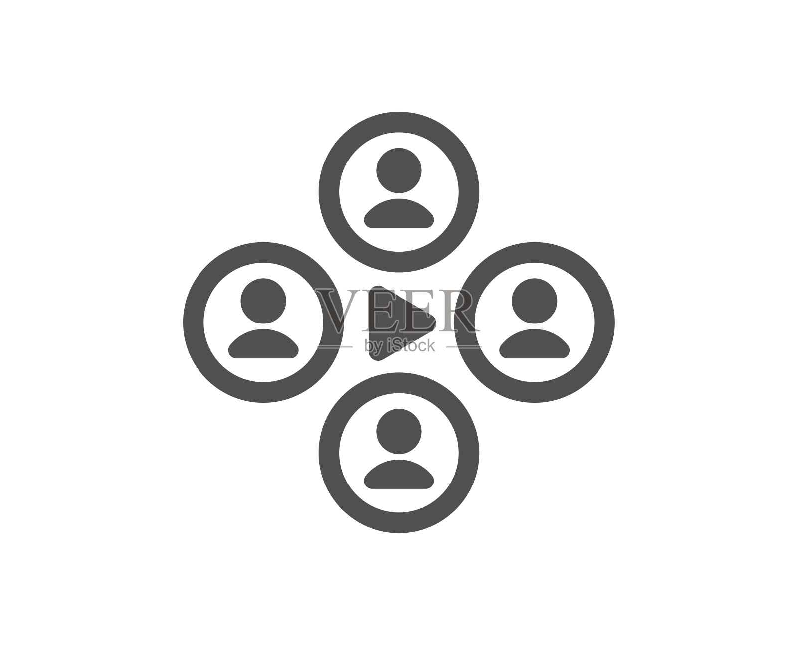 视频会议简单图标。在线会议的迹象。向量图标素材