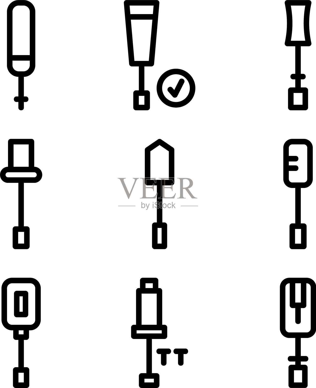 螺丝刀图标或标志孤立标志符号图标素材