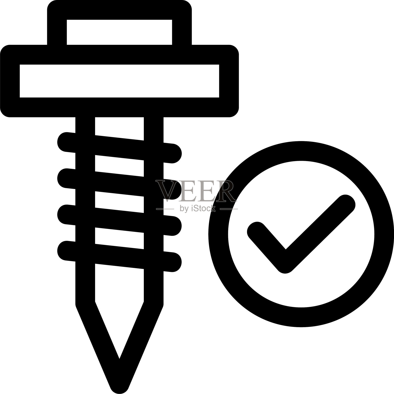 螺丝钉图标或标志孤立符号符号图标素材