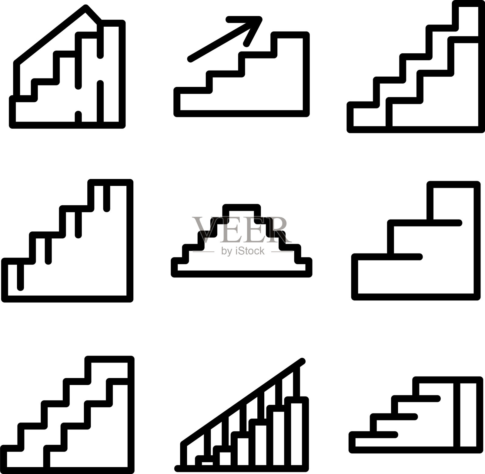 楼梯图标或标志孤立标志符号图标素材