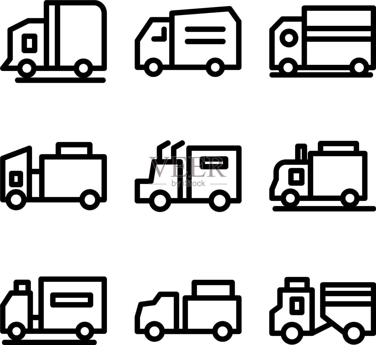 卡车图标或标志孤立标志符号图标素材