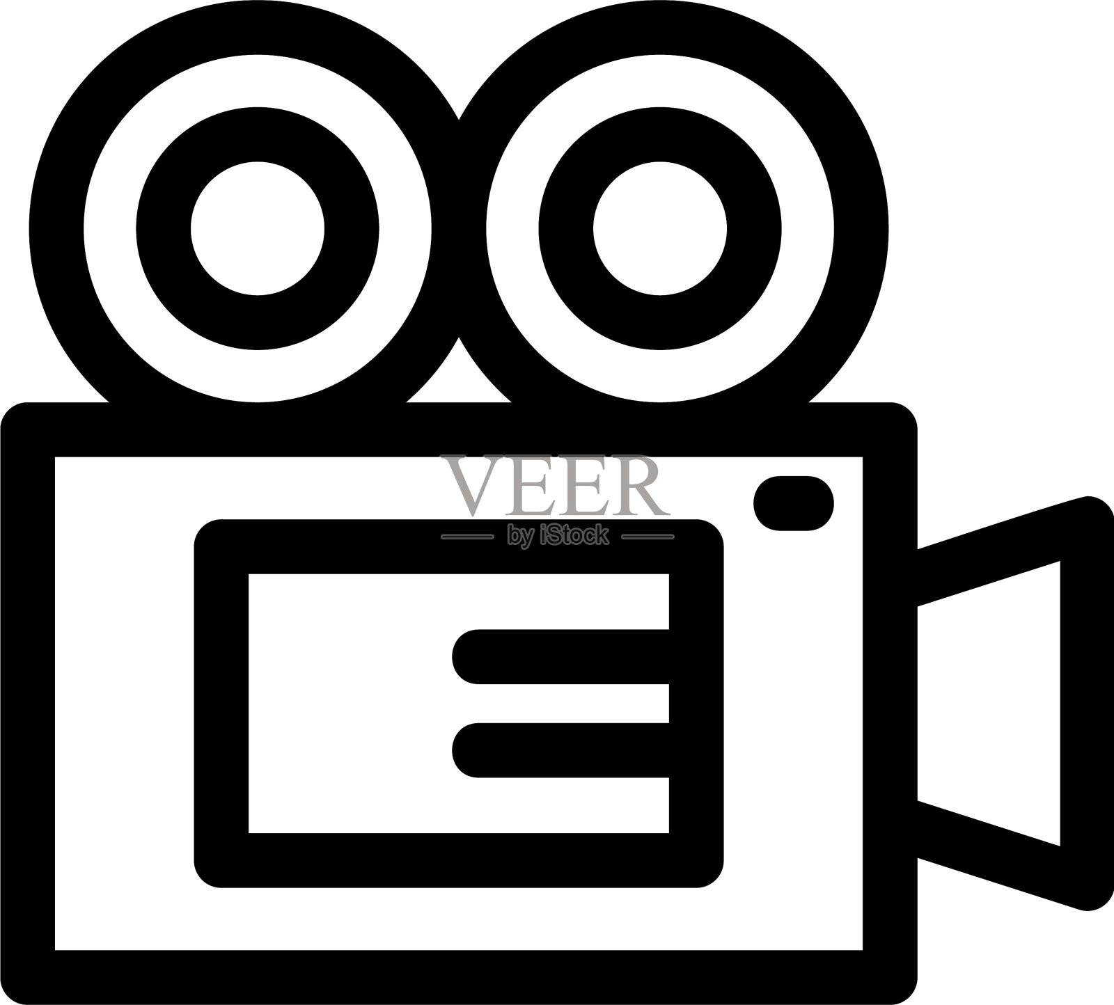 视频图标或标志孤立符号符号图标素材