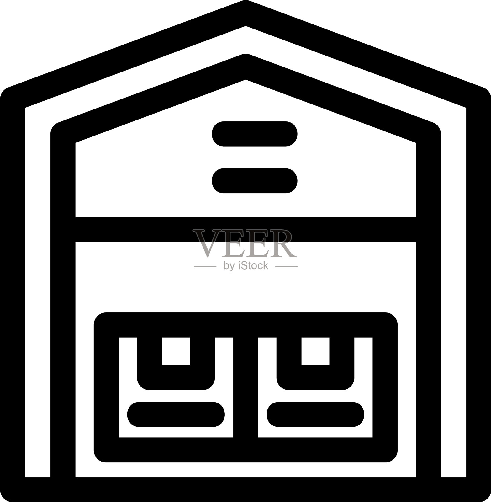 仓库图标或标志孤立标志符号图标素材