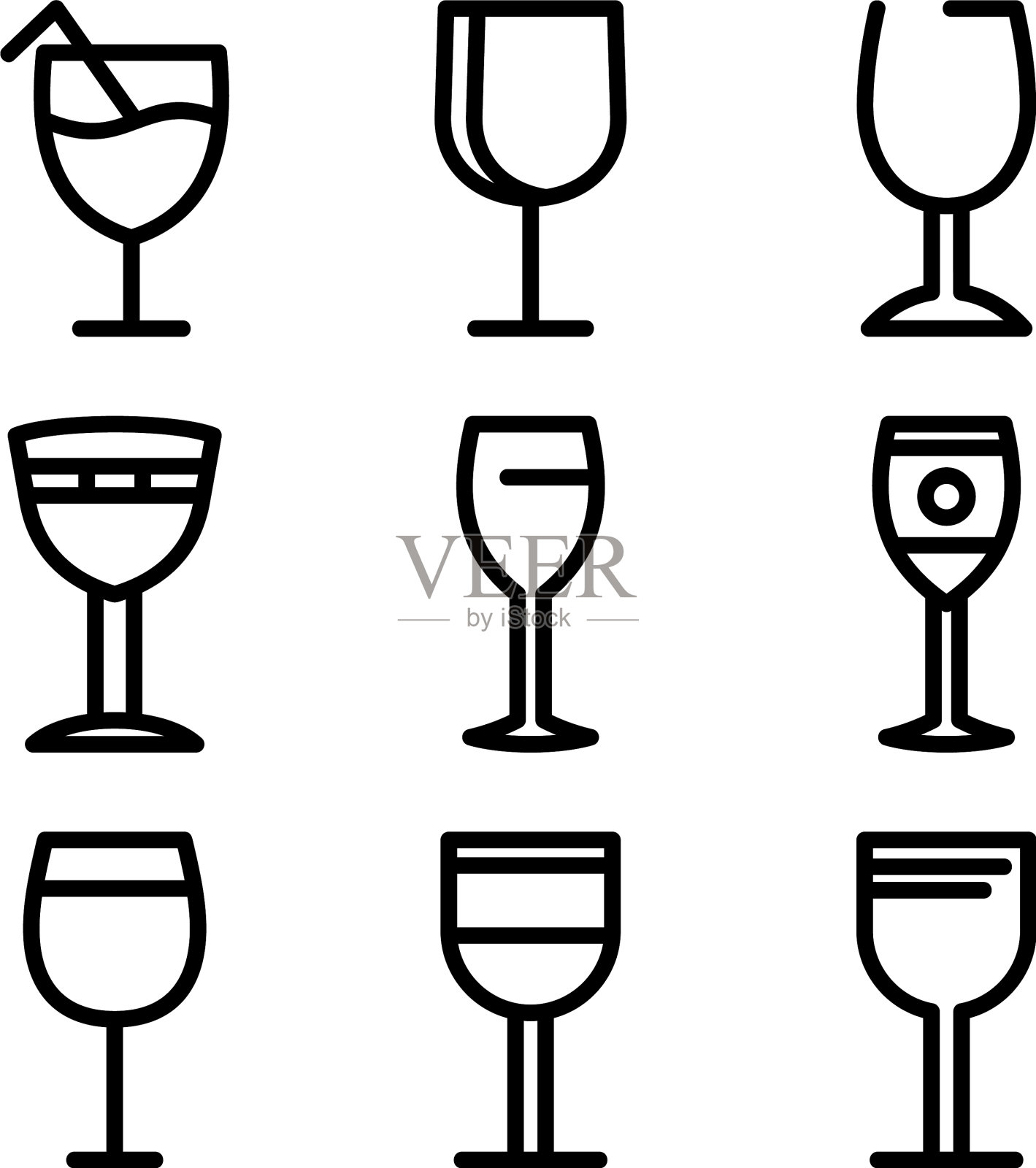 玻璃标志或标志孤立标志符号图标素材