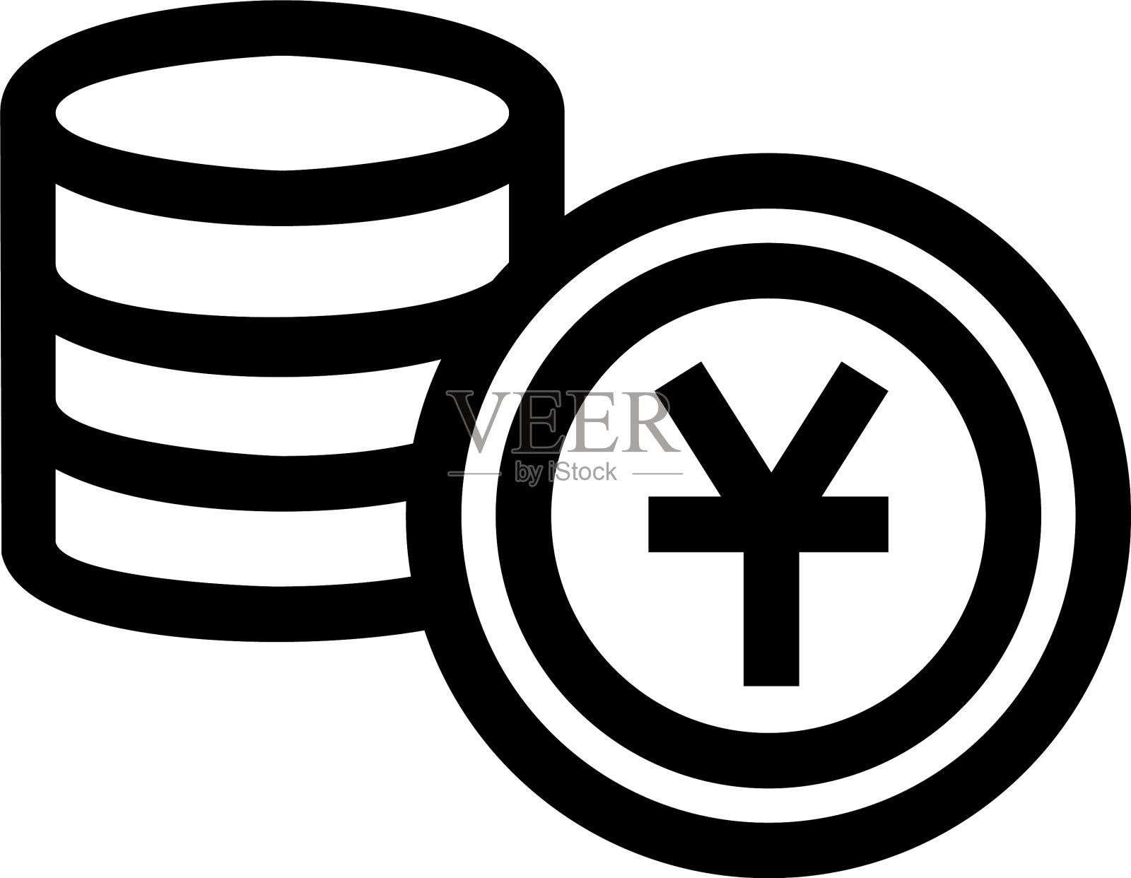 日圆标志或孤立标志符号插画图片素材