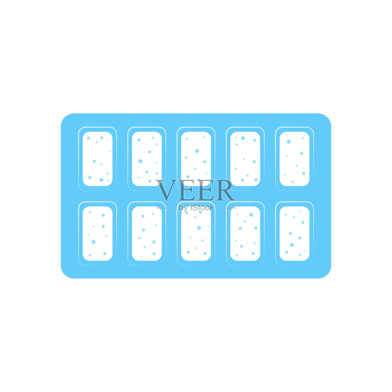 包装中分离的口香糖病媒插画图片素材