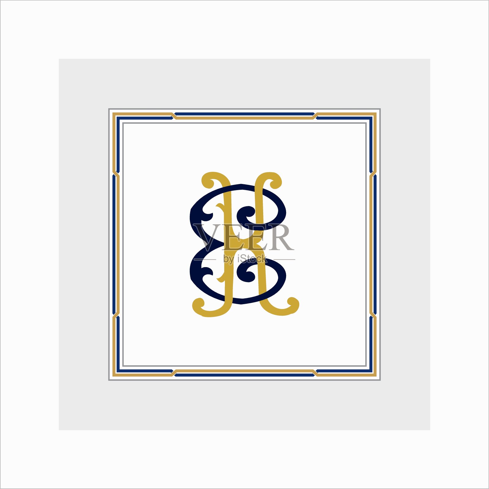 豪华标志集书法字母设计设计元素图片