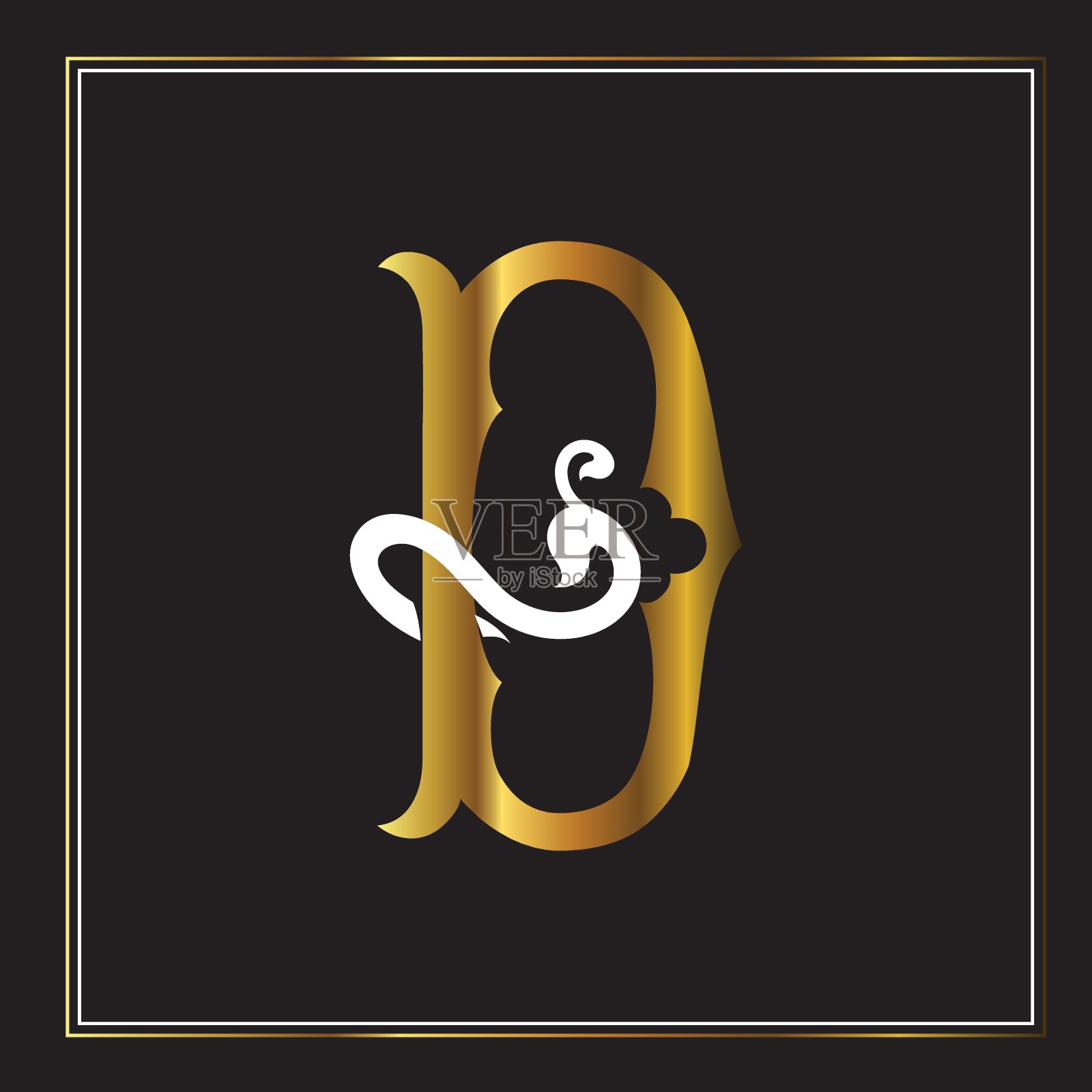 豪华标志集书法字母设计设计元素图片