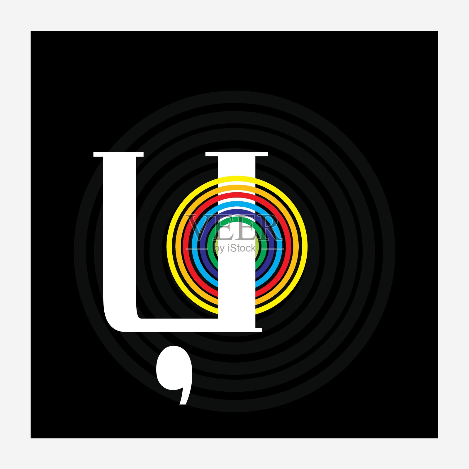 阿拉伯文书法古fic风格的字母或字体插画图片素材