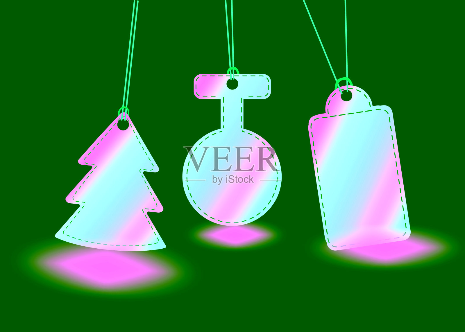 圣诞金色标签广告或横幅。插画图片素材