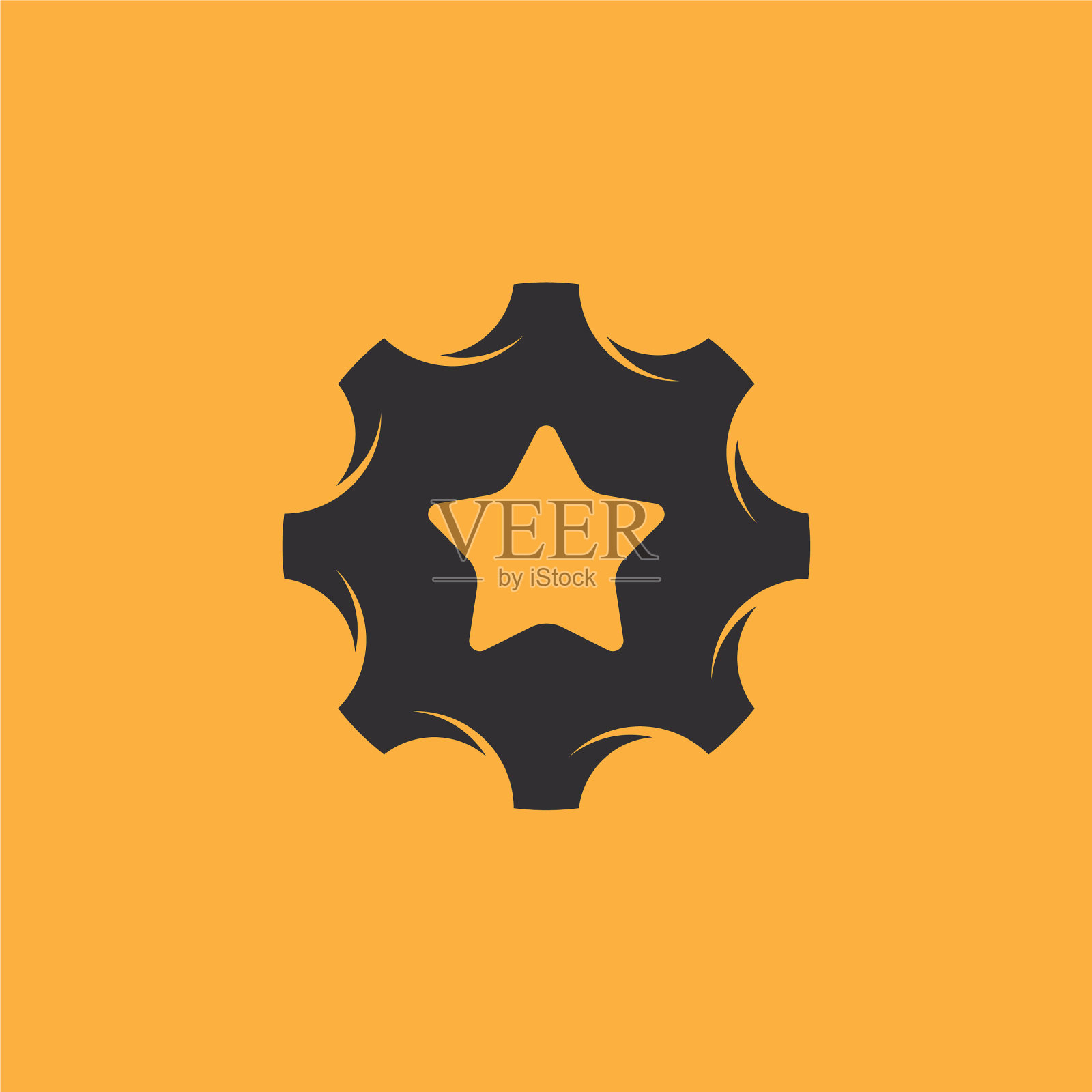 星齿轮标志设计概念亮机制图标素材