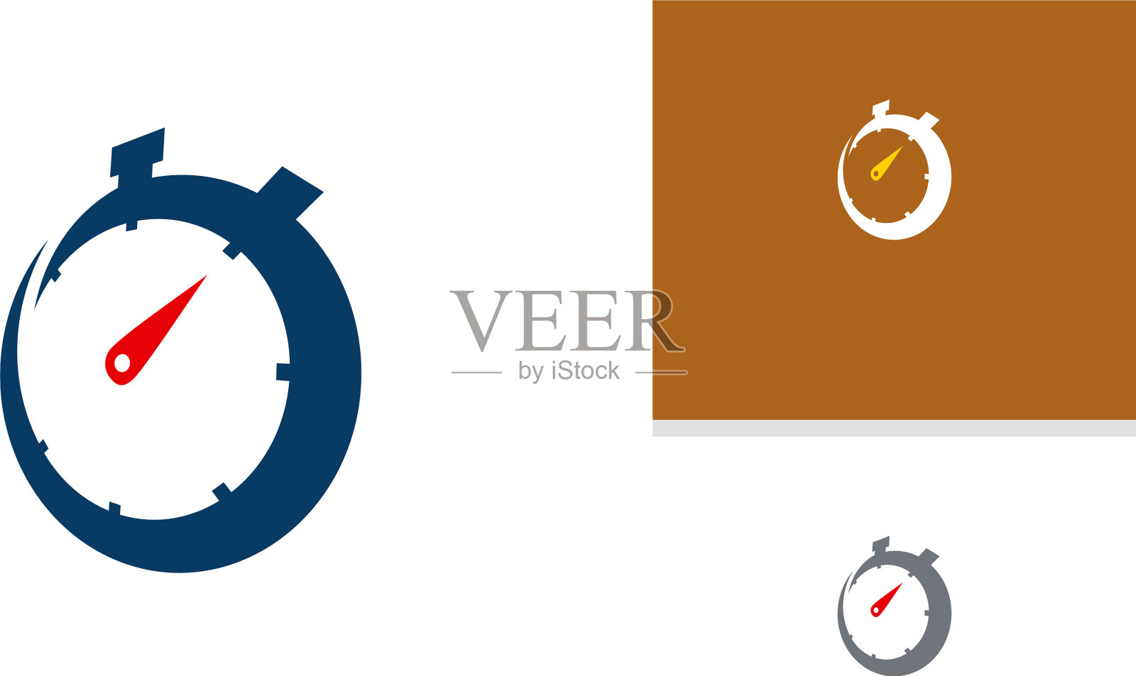 秒表计时器标志设计模板标志图标素材