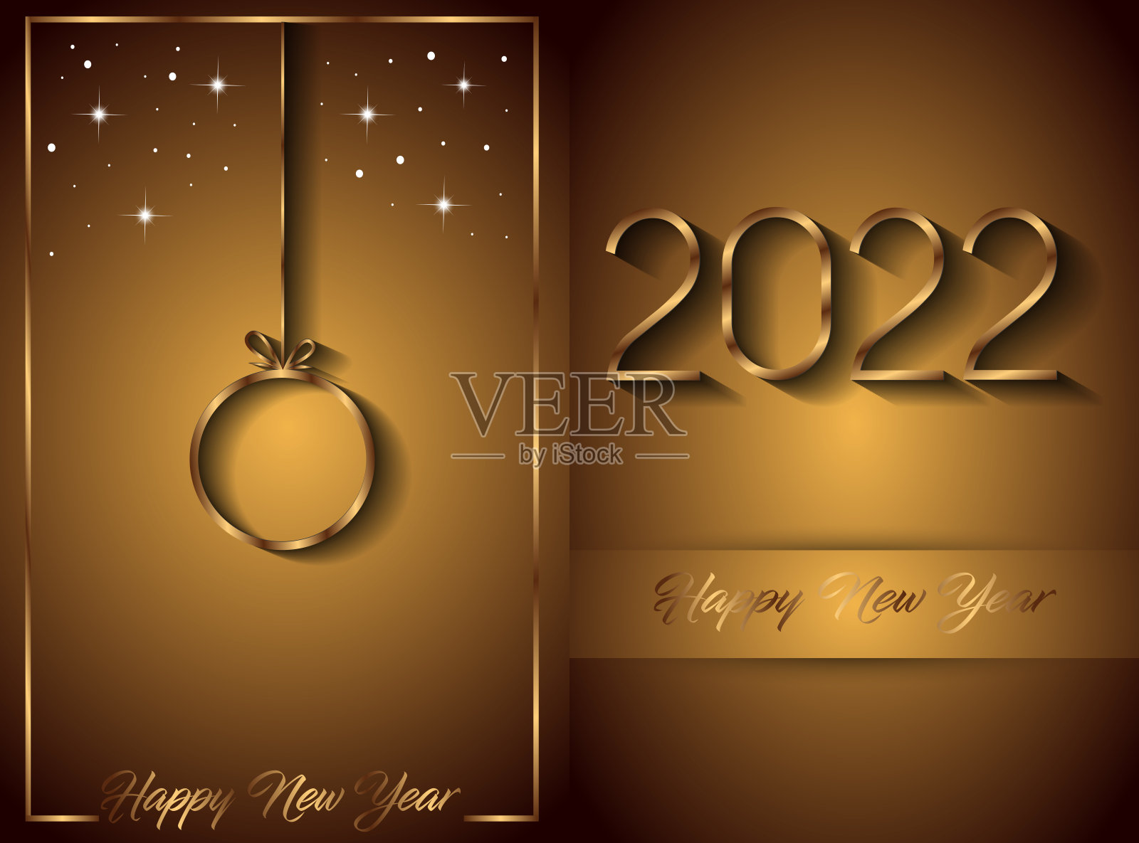 2022年新年快乐背景为您的季节邀请，节日海报，贺卡。设计模板素材