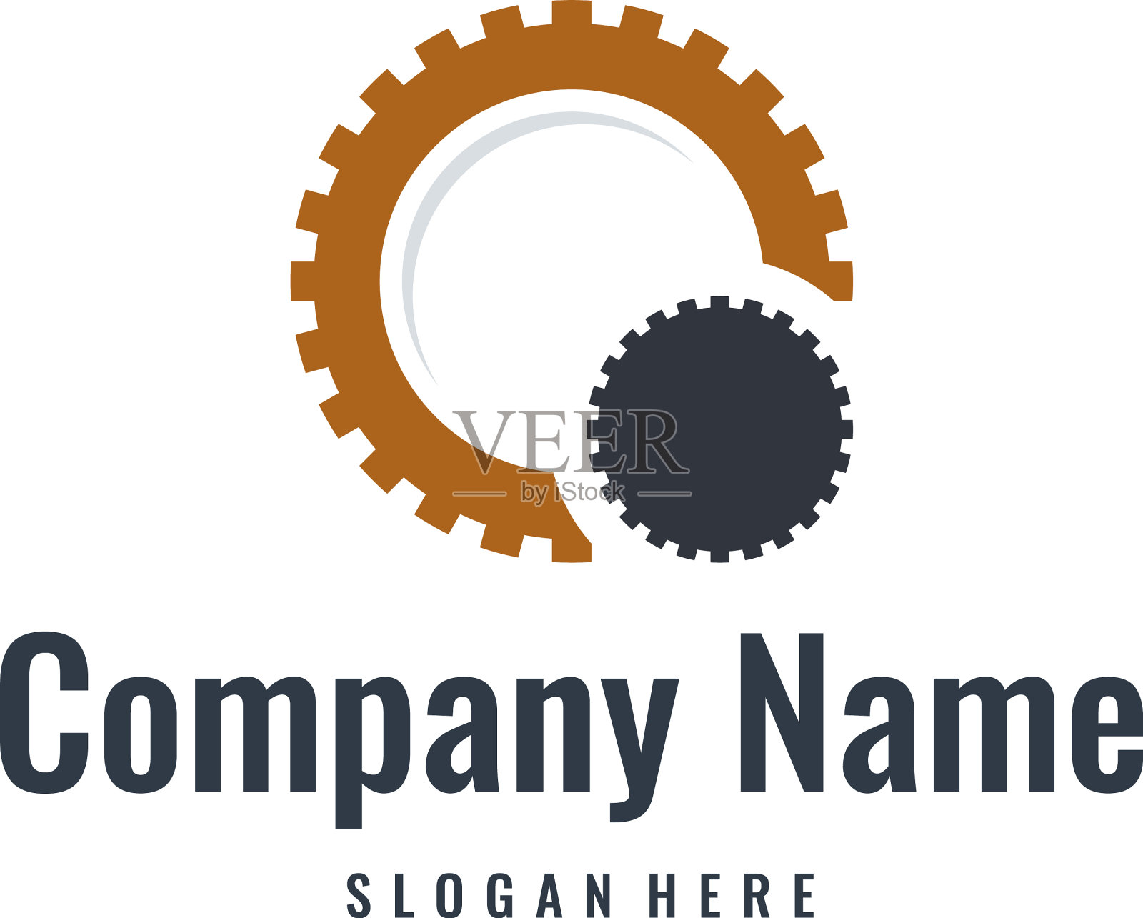 齿轮标志设计模板机械标志符号插画图片素材