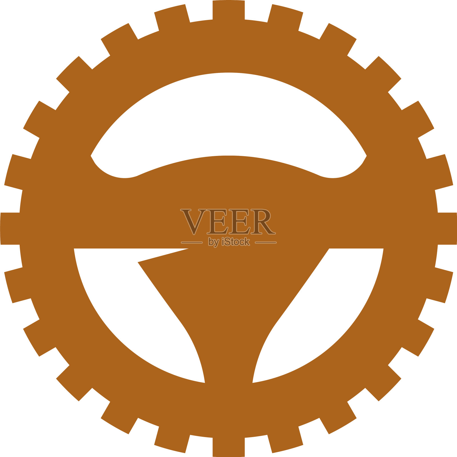 转向和齿轮标志设计的概念设计元素图片