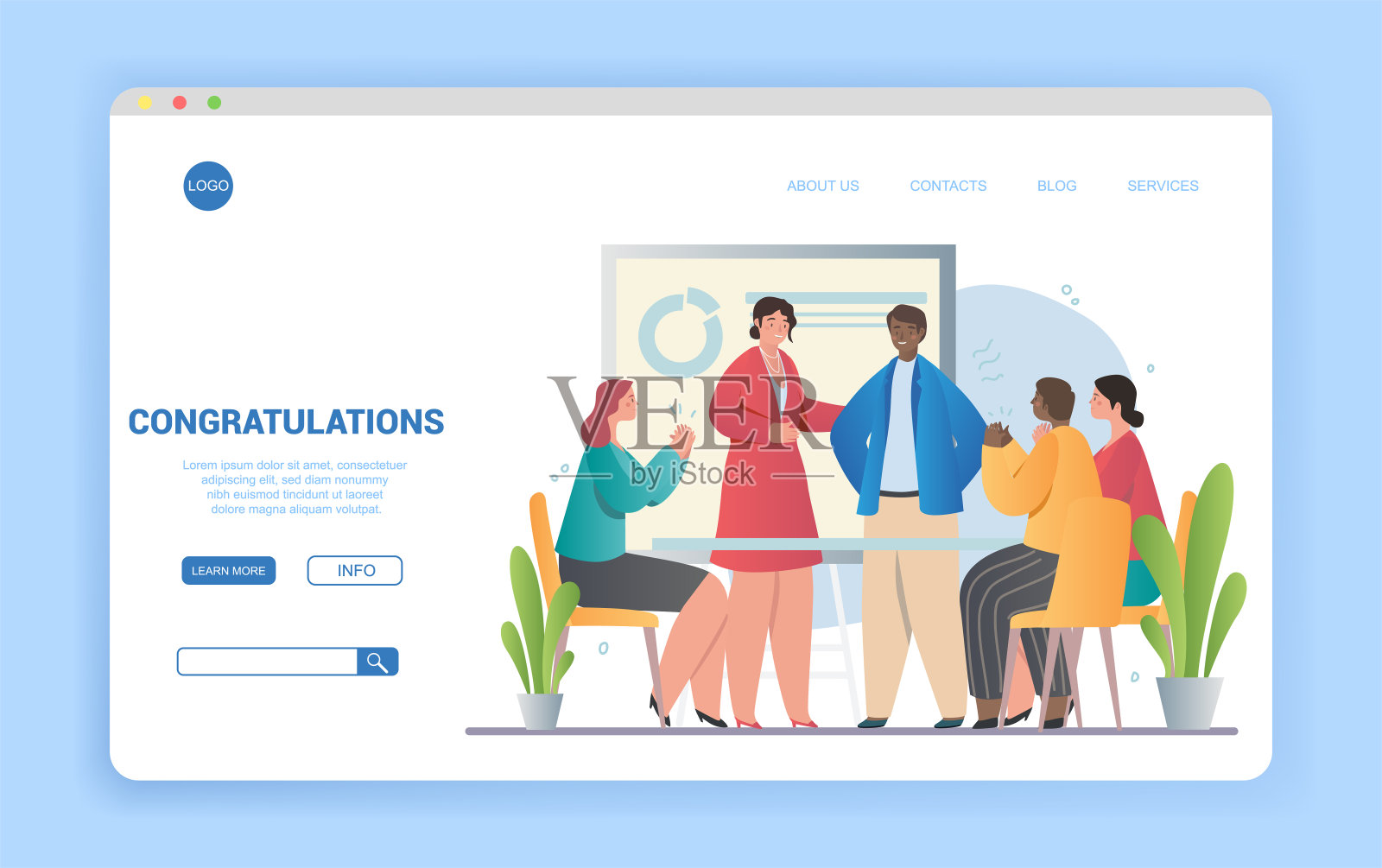 项目顺利完成插画图片素材