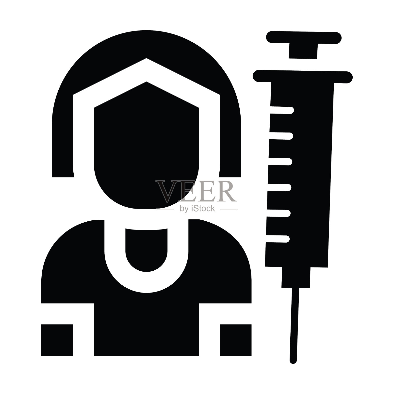 女性，预防，疾病，接种，疫苗，预防疾病的图标插画图片素材