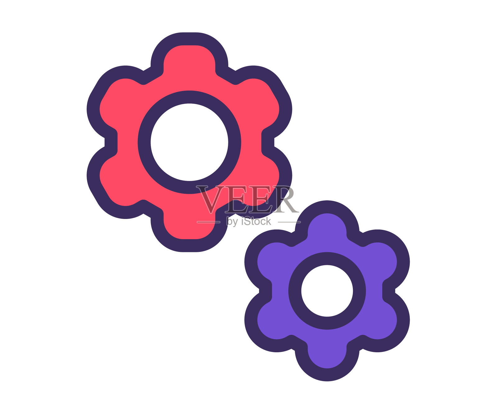 设置配置cog单孤立图标图标素材