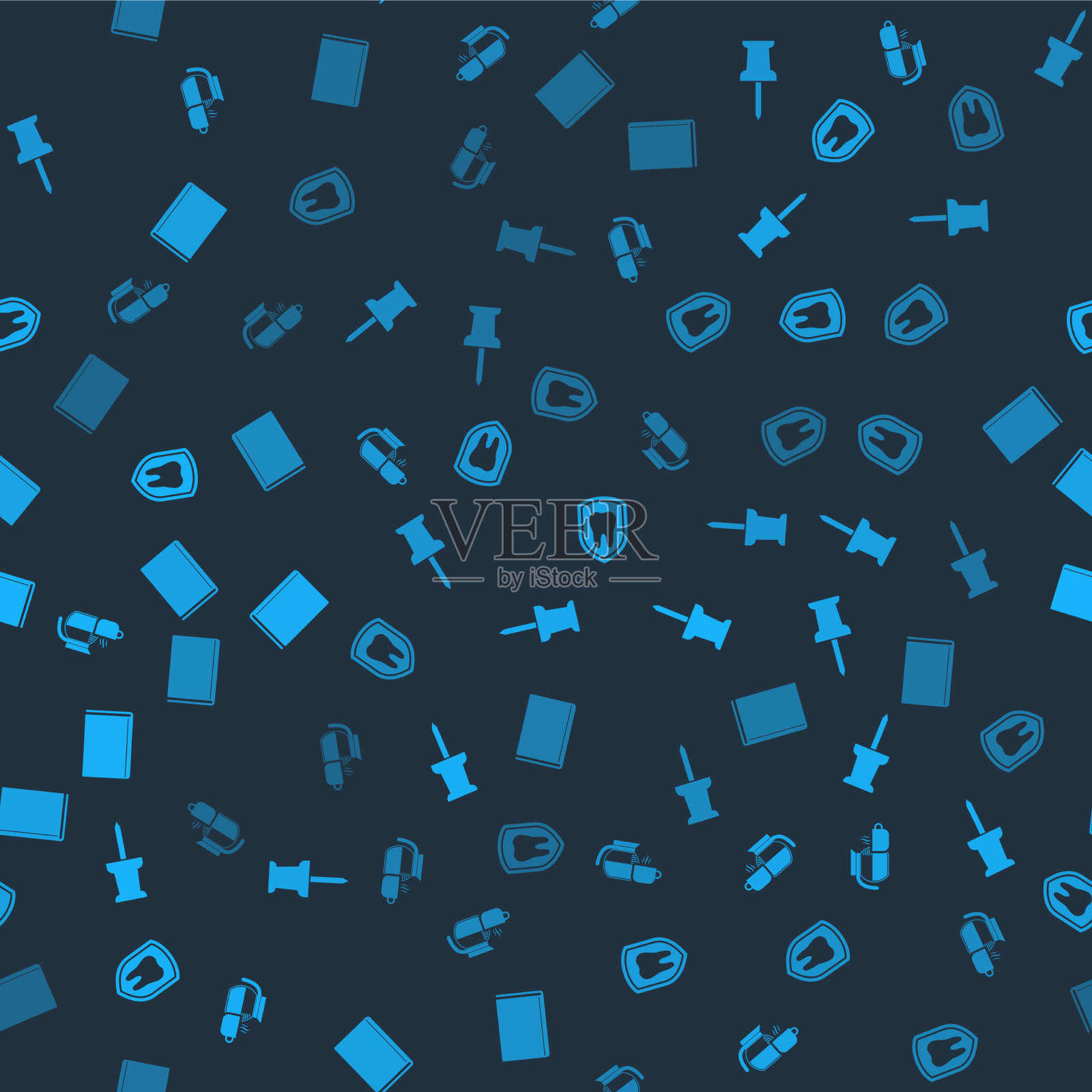 咖啡壶与杯推针牙科图标素材