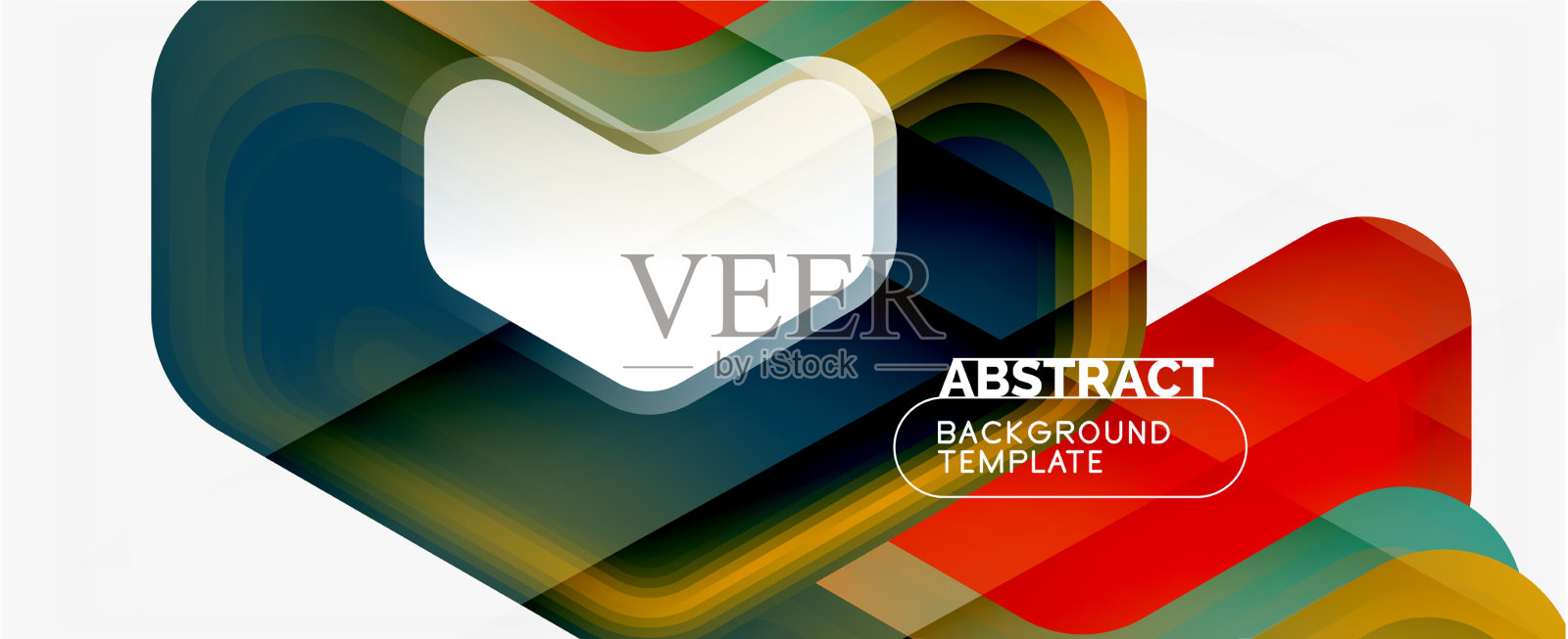 三维箭头几何构成抽象插画图片素材