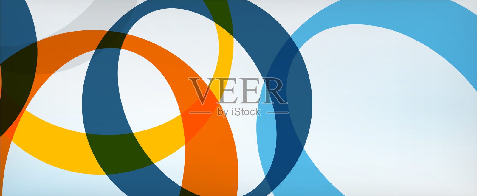 环形几何形状o字母重复插画图片素材