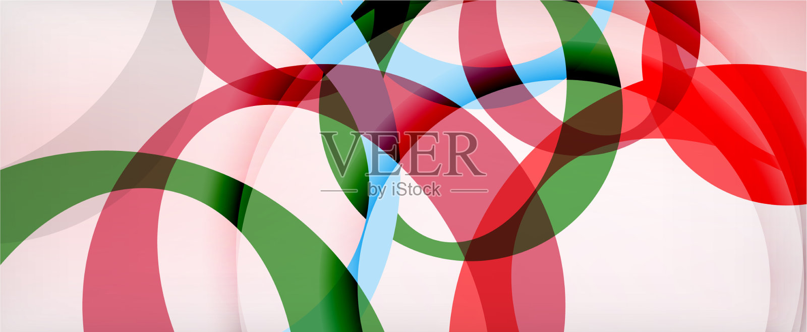 环形几何形状o字母重复插画图片素材