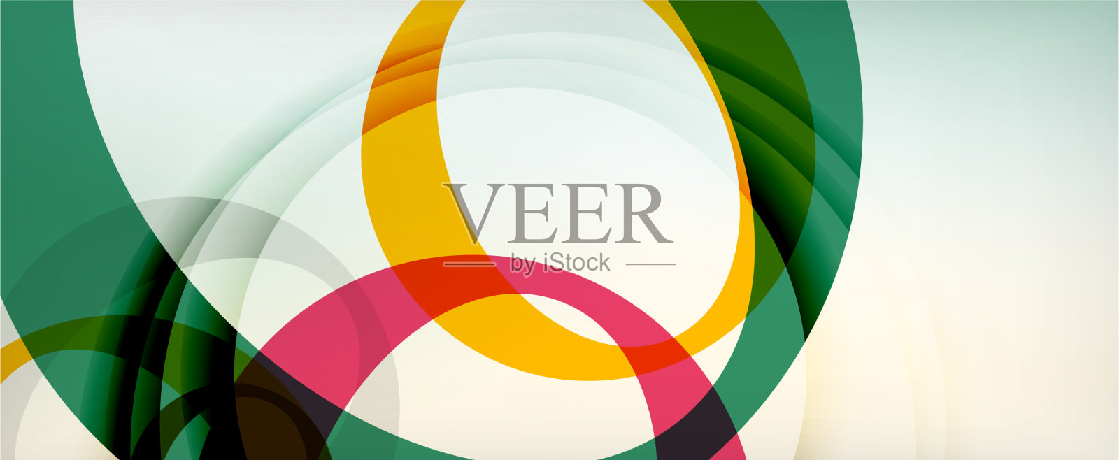 环形几何形状o字母重复插画图片素材