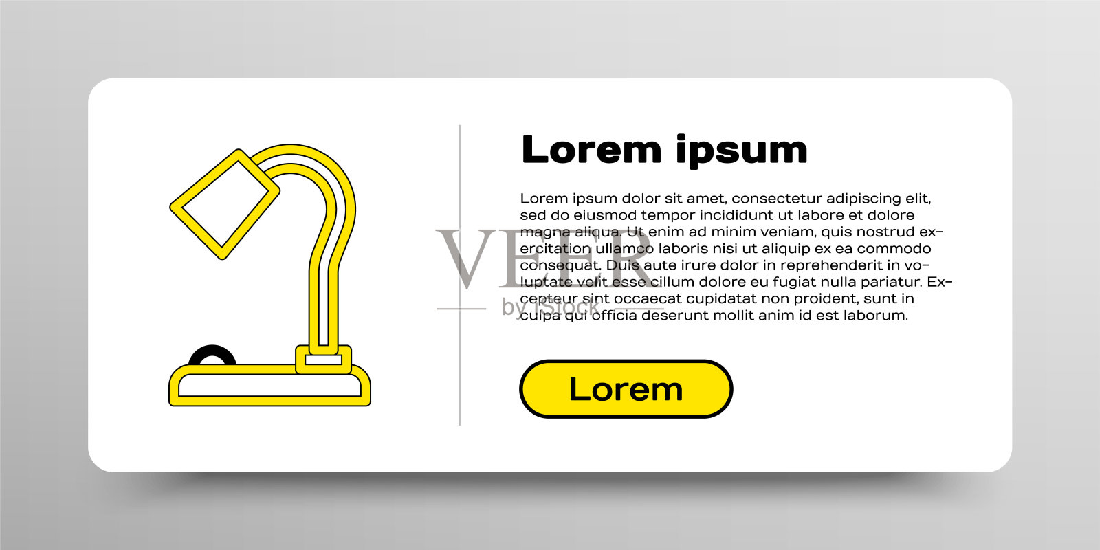 白色背景上孤立的台灯图标。色彩斑斓的轮廓的概念。向量插画图片素材