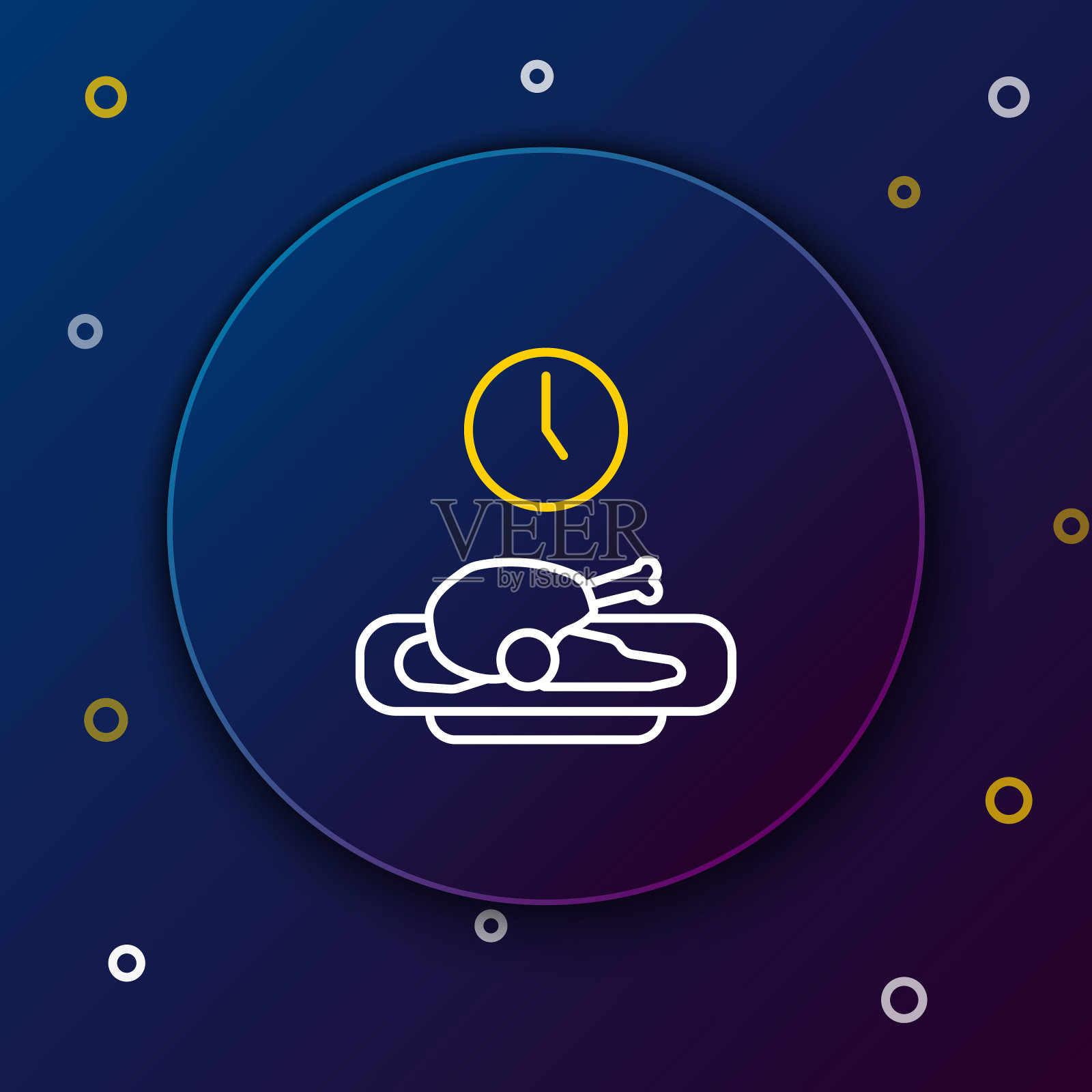 用餐时间轮廓图标插画图片素材