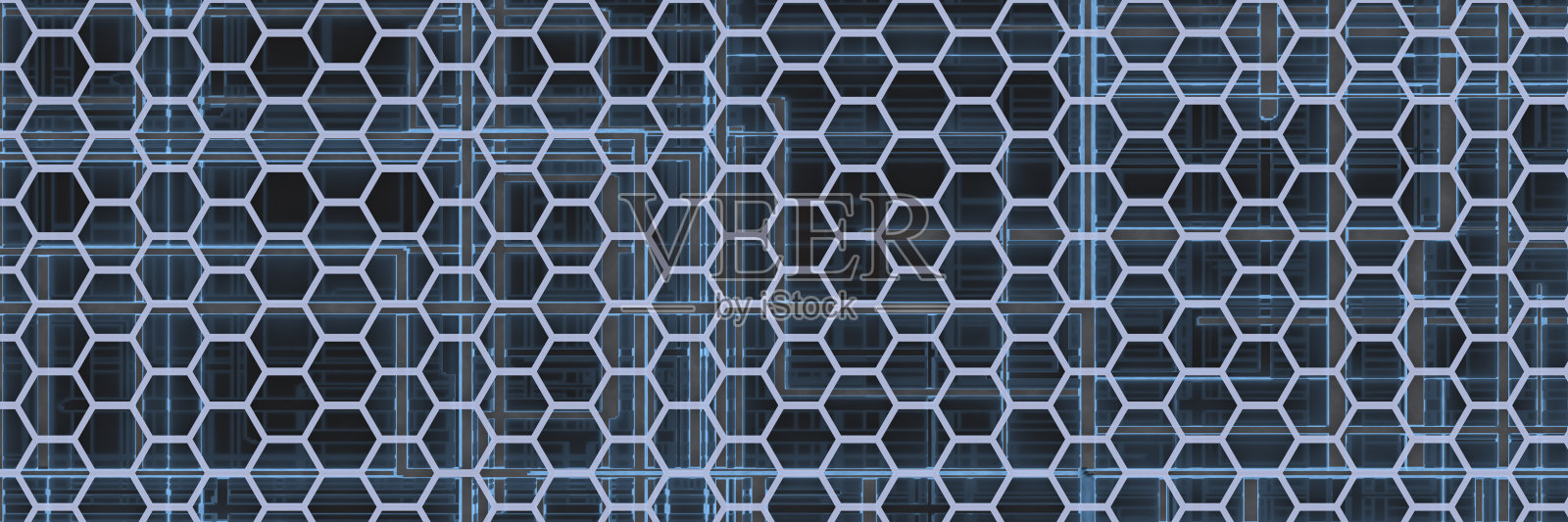 六边形的背景。蜂窝的几何结构。三维可视化照片摄影图片