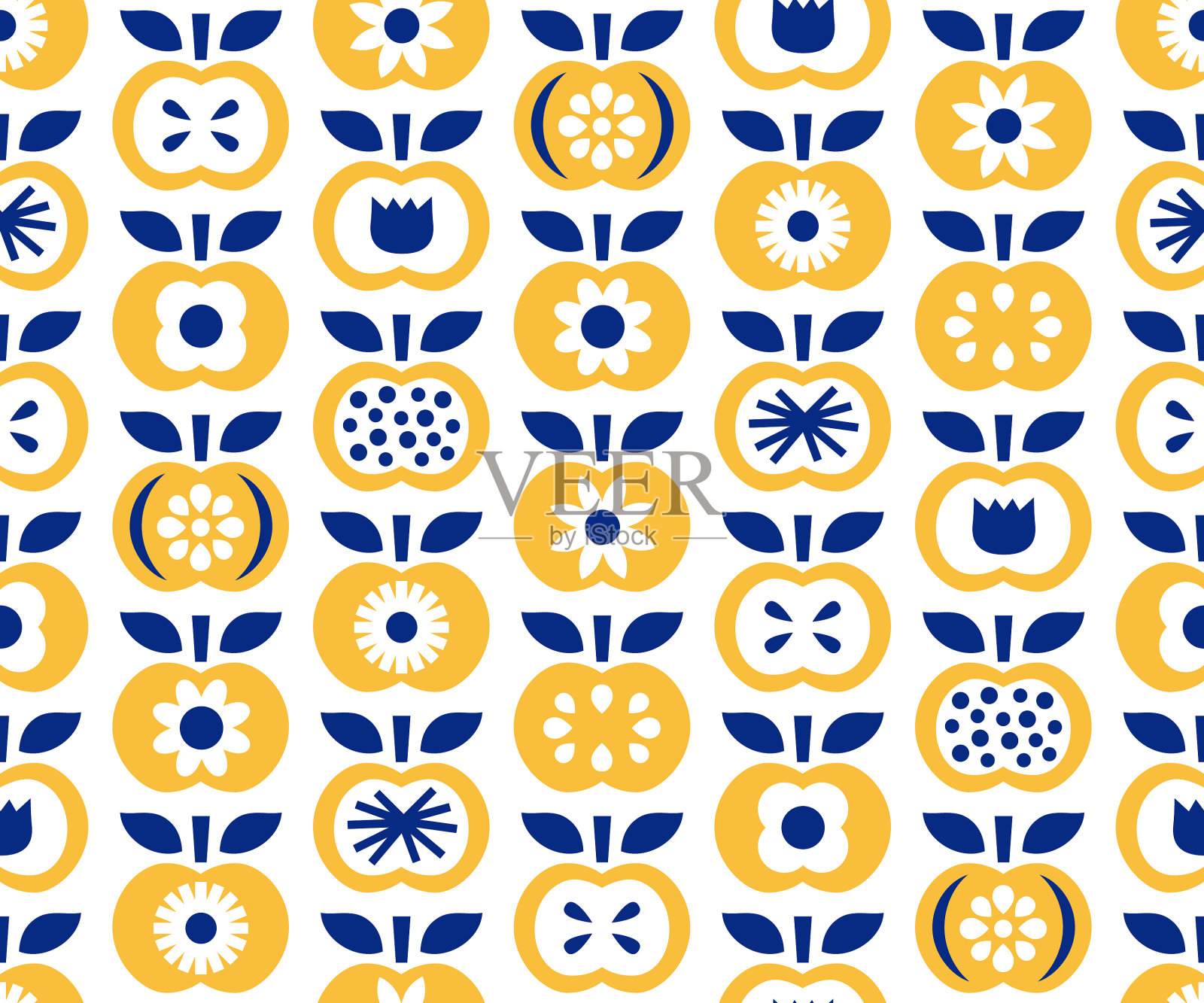 苹果无缝图案明亮的孩子背景插画图片素材