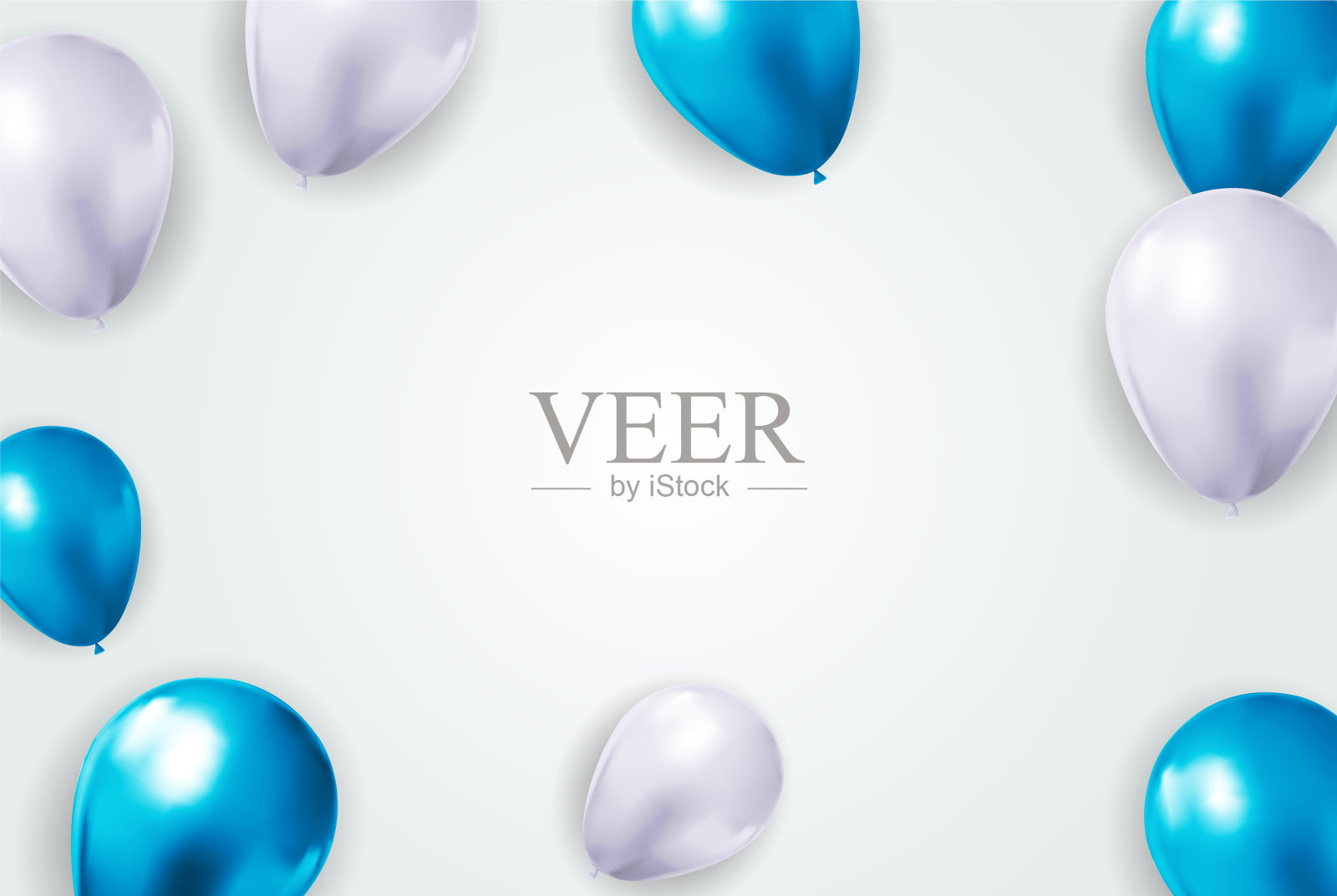 逼真的3d气球背景派对假日插画图片素材